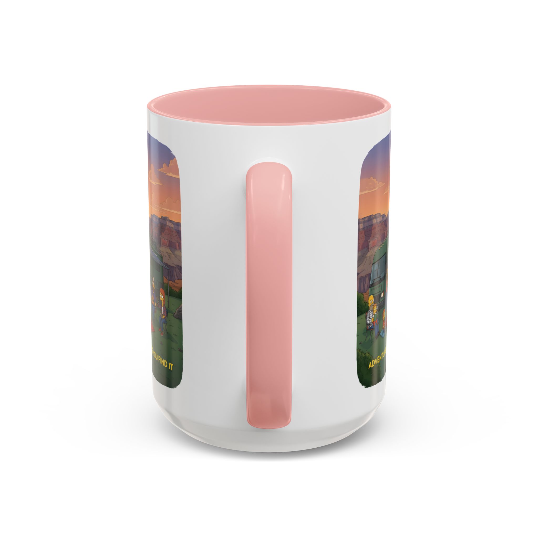 Accent Coffee Mug (11, 15oz) — "Adventure Is Where You Find It" Design Sitcom-Line