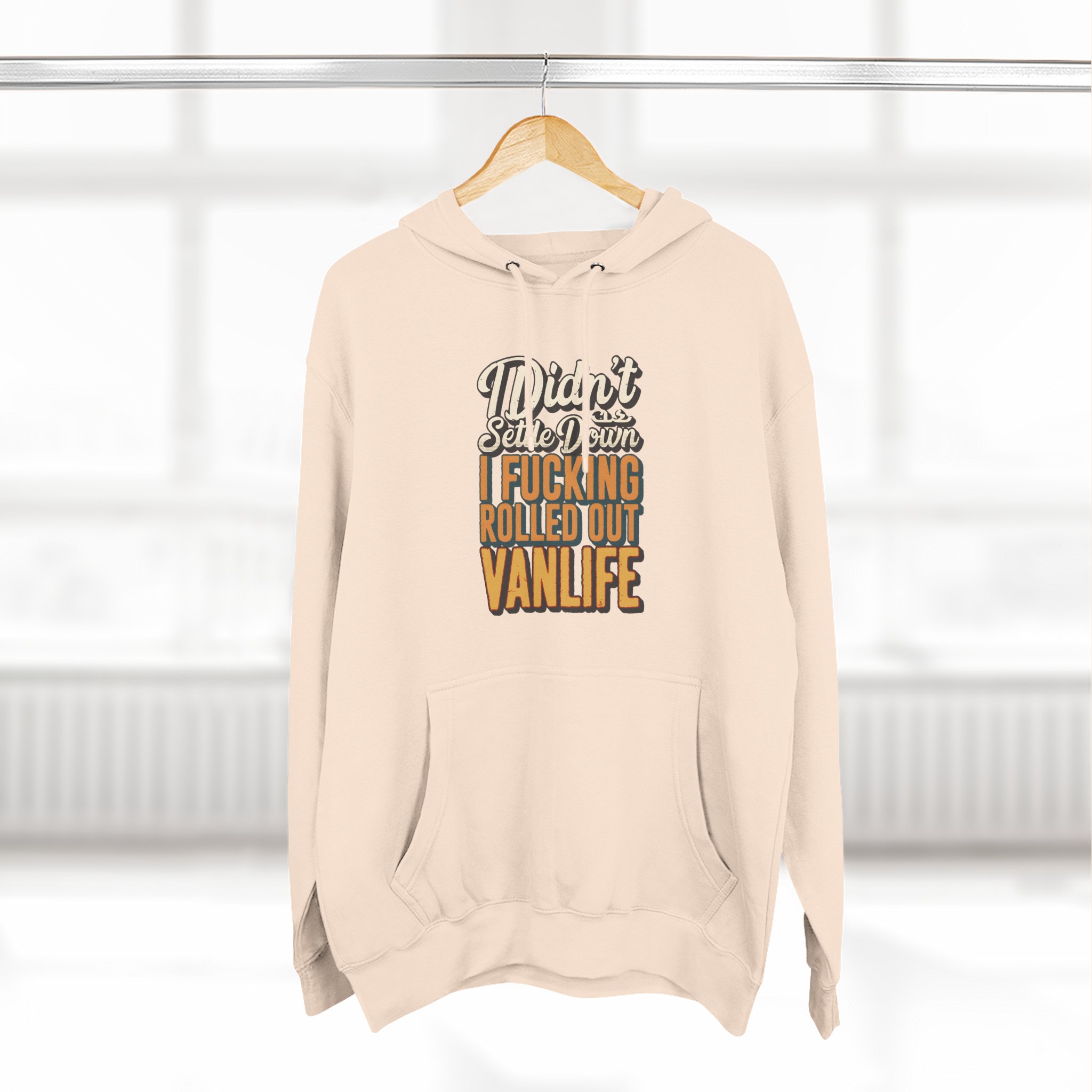Three-Panel Fleece Hoodie - "Dind´t Settle Down" Design F**K-Line