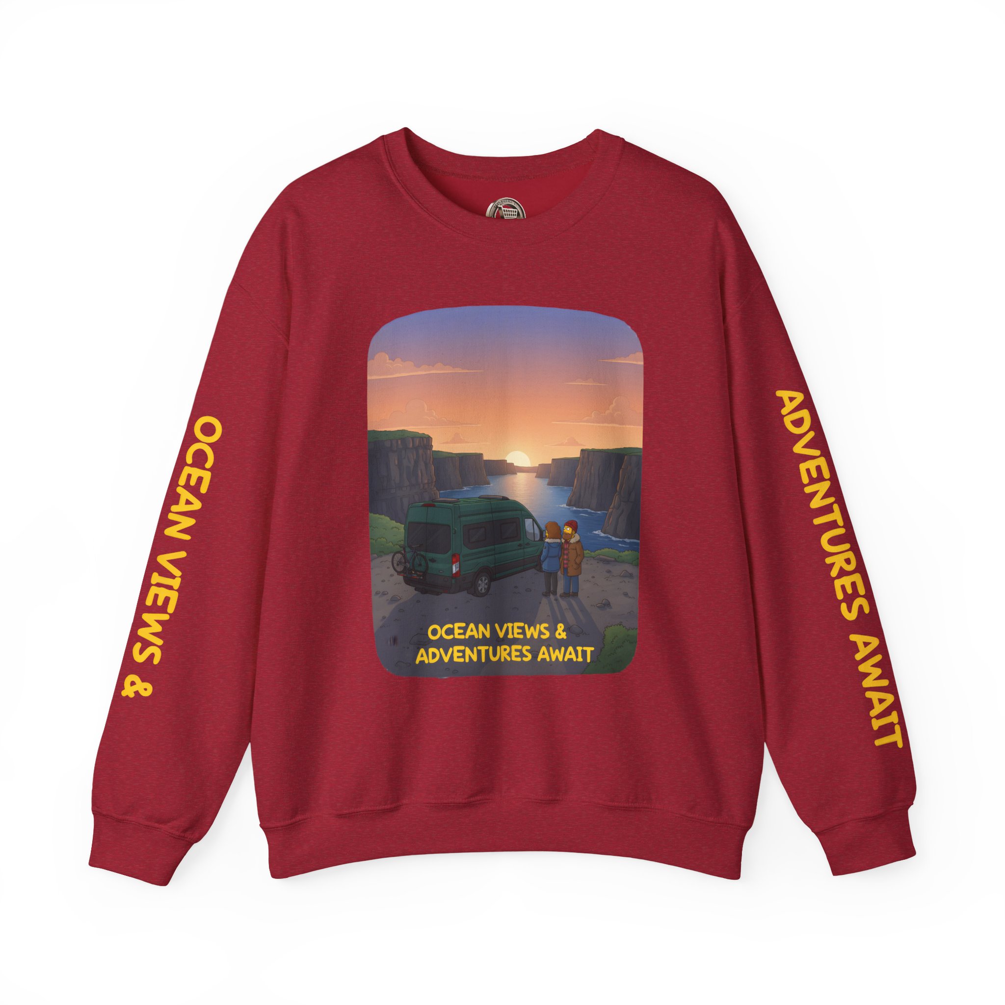 9488100659187461800_2048.jpeg Unisex Heavy Blend™ Crewneck Sweatshirt — "Ocean Views-Adventures Awaits" Design Sitcom-Line