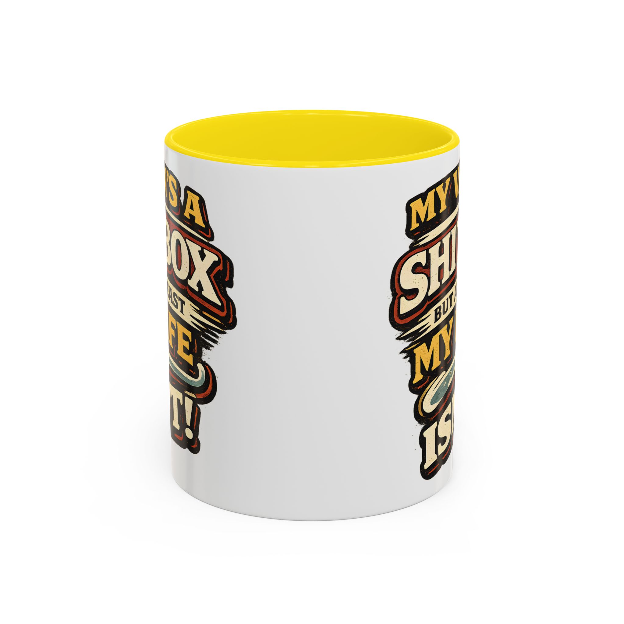 Accent Coffee Mug (11, 15oz) — "My Van`s A Shitbox" Design F**K-Line