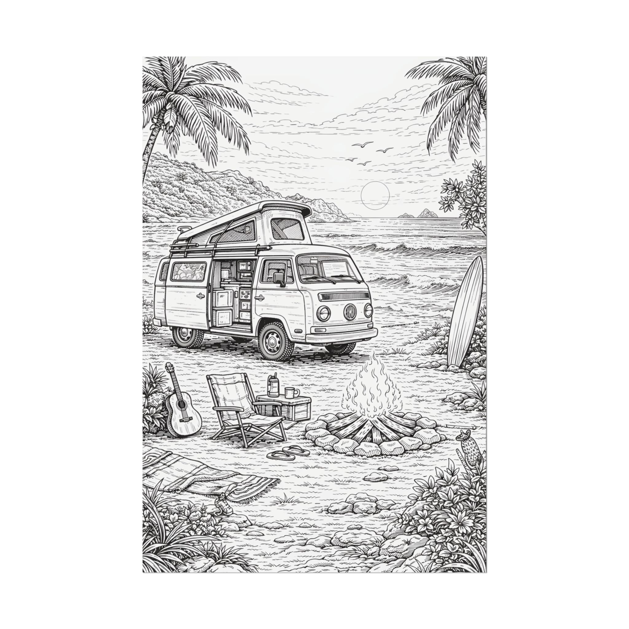 9499079170758697523_2048-1.jpeg Campervan Poster — Vintage RV Camping Landscape Wall Art
