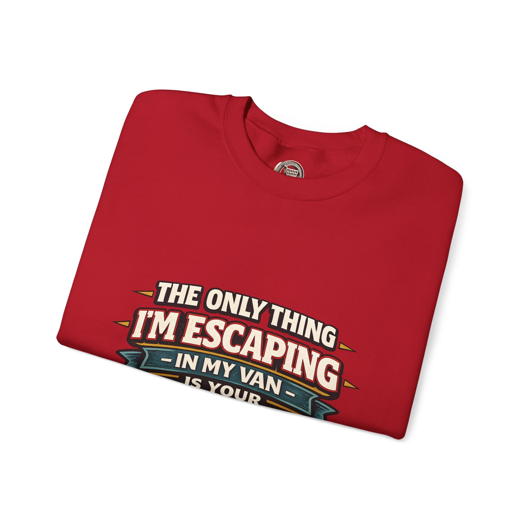 Unisex Heavy Blend™ Crewneck Sweatshirt — "The Only Thing I´m Escaping" Design F**K-Line