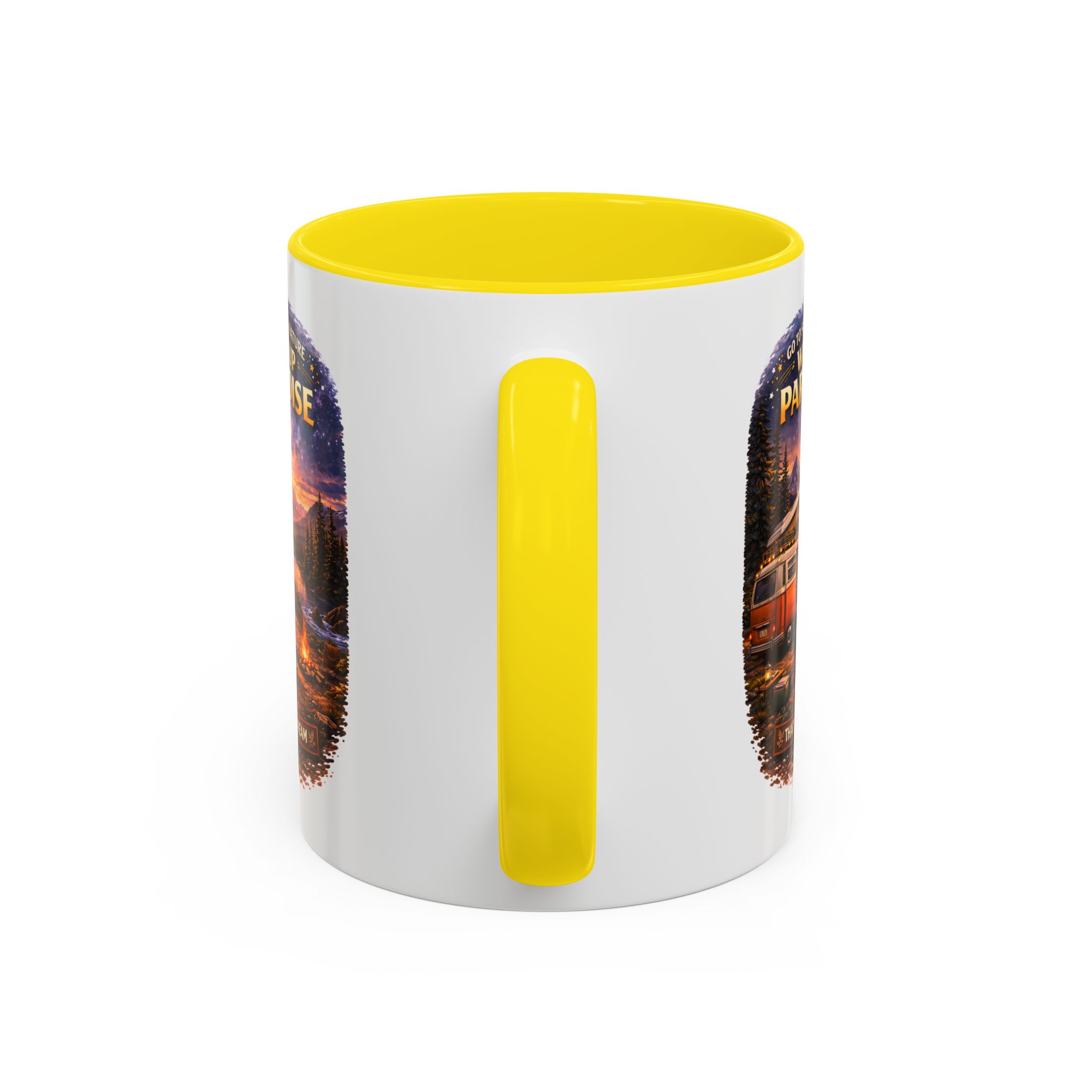 Accent Coffee Mug (11, 15oz) — "Go to Sleep in Nature" Design Scenic-Line