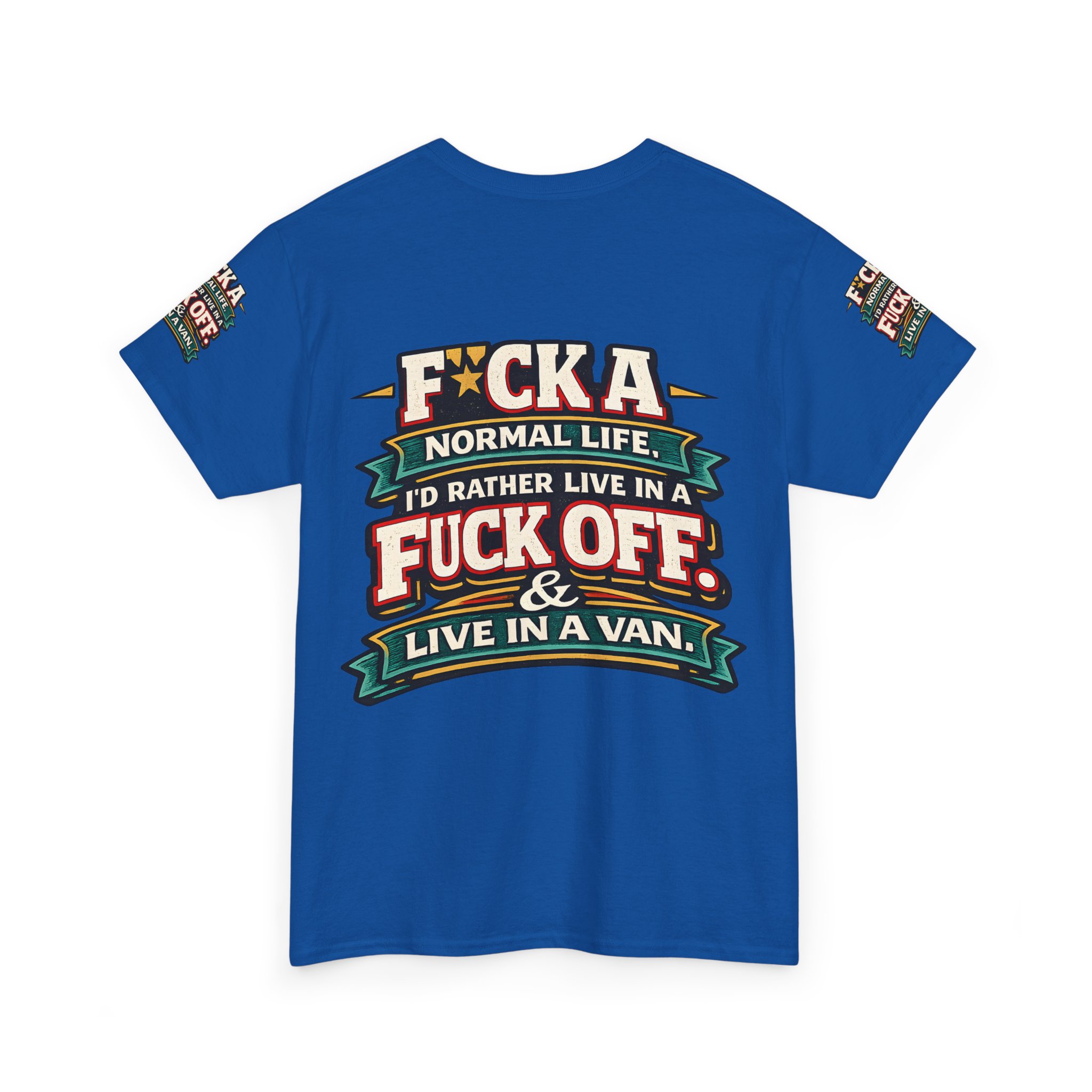Unisex Heavy Cotton Tee — "Fuck A Normal Life" Design F**K-Line