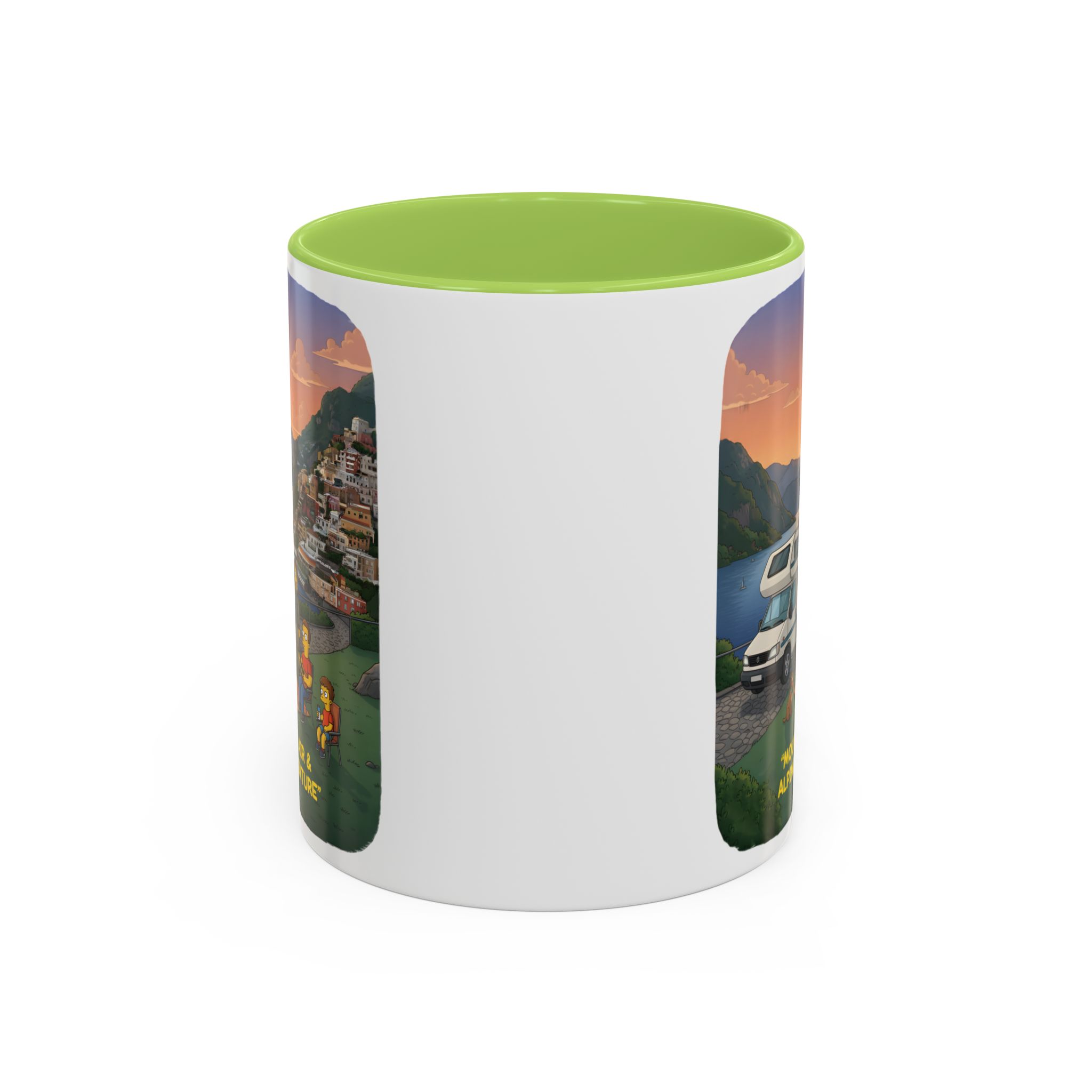 Accent Coffee Mug (11, 15oz) — "Mountain Air-Alpine Adventure" Design Sitcom-Line
