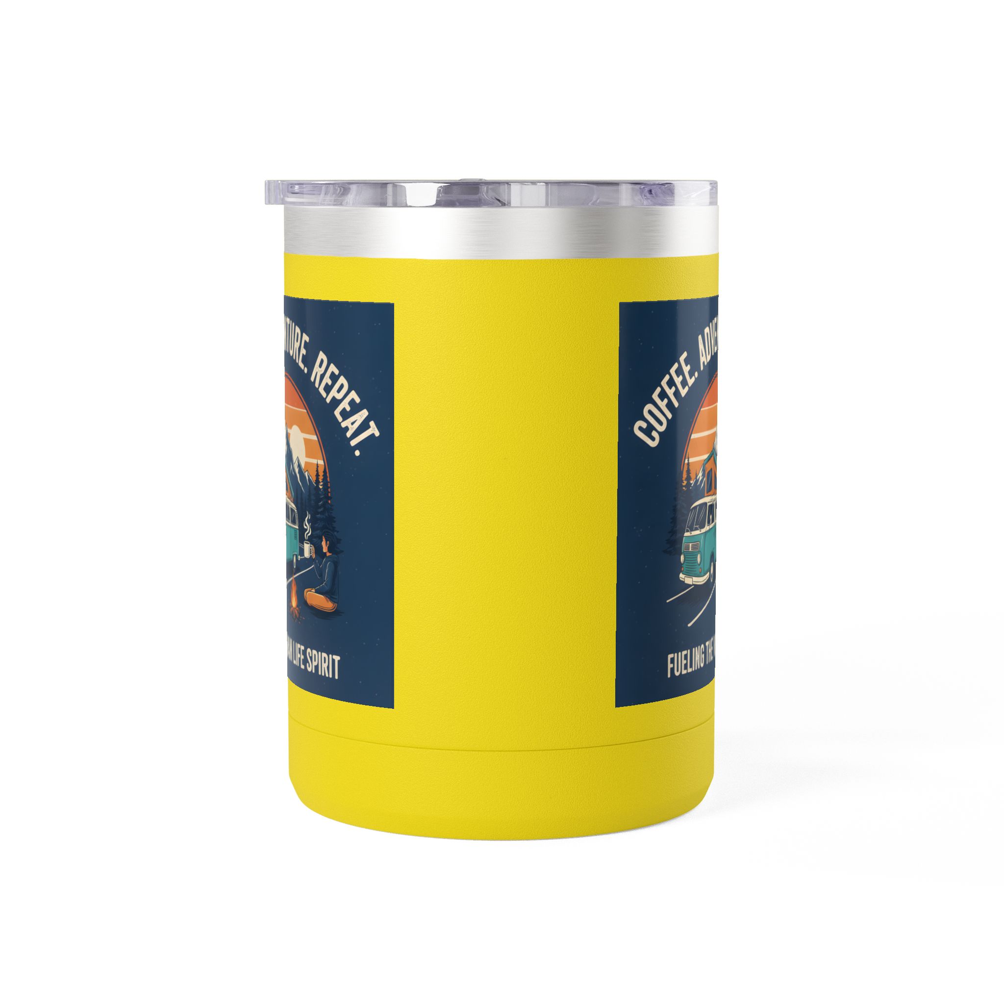 Coffee Mug Tumbler, 15oz — “Coffee. Adventure. Repeat.”