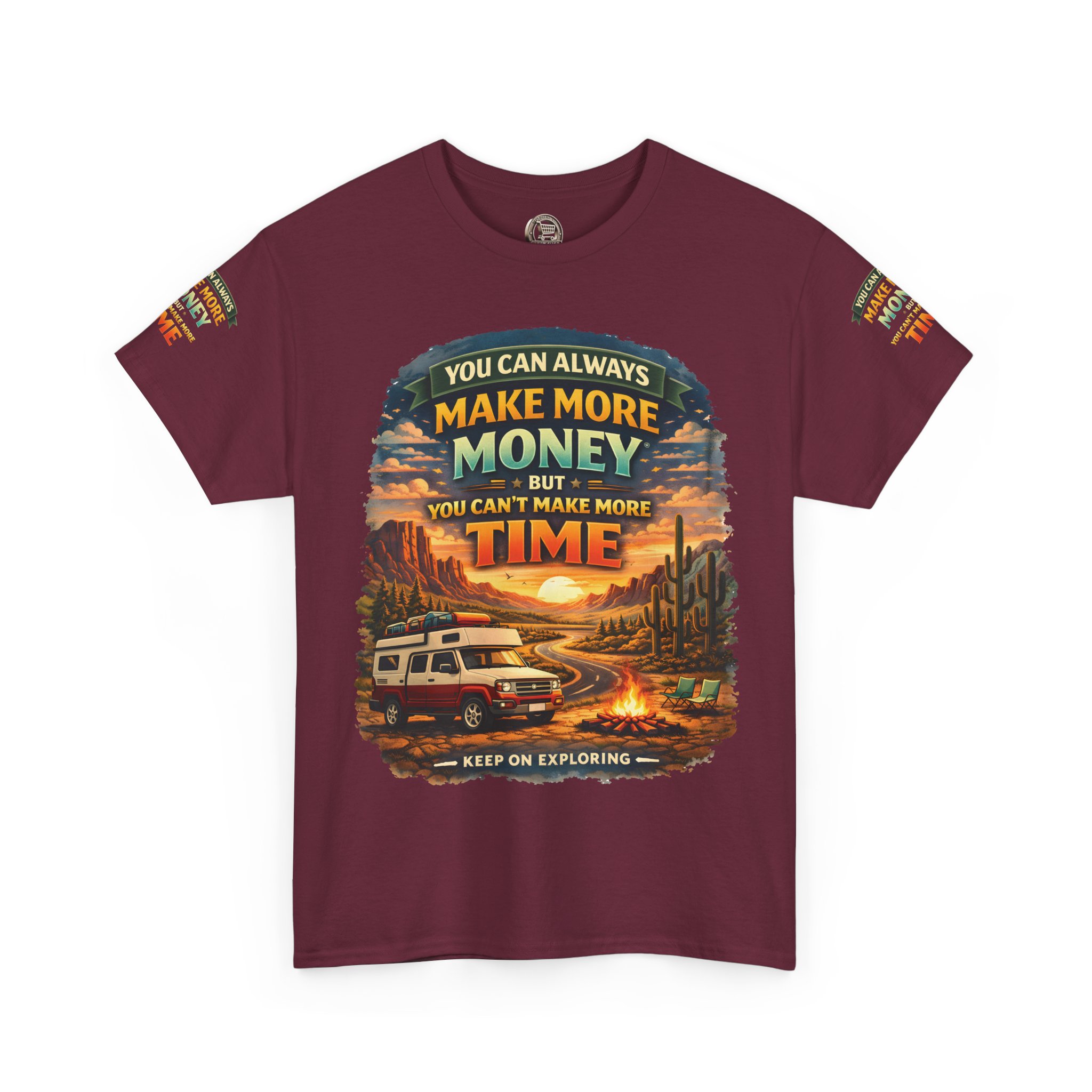 Unisex Heavy Cotton Tee — "You Can Always Make More Money" Design Scenic-Line