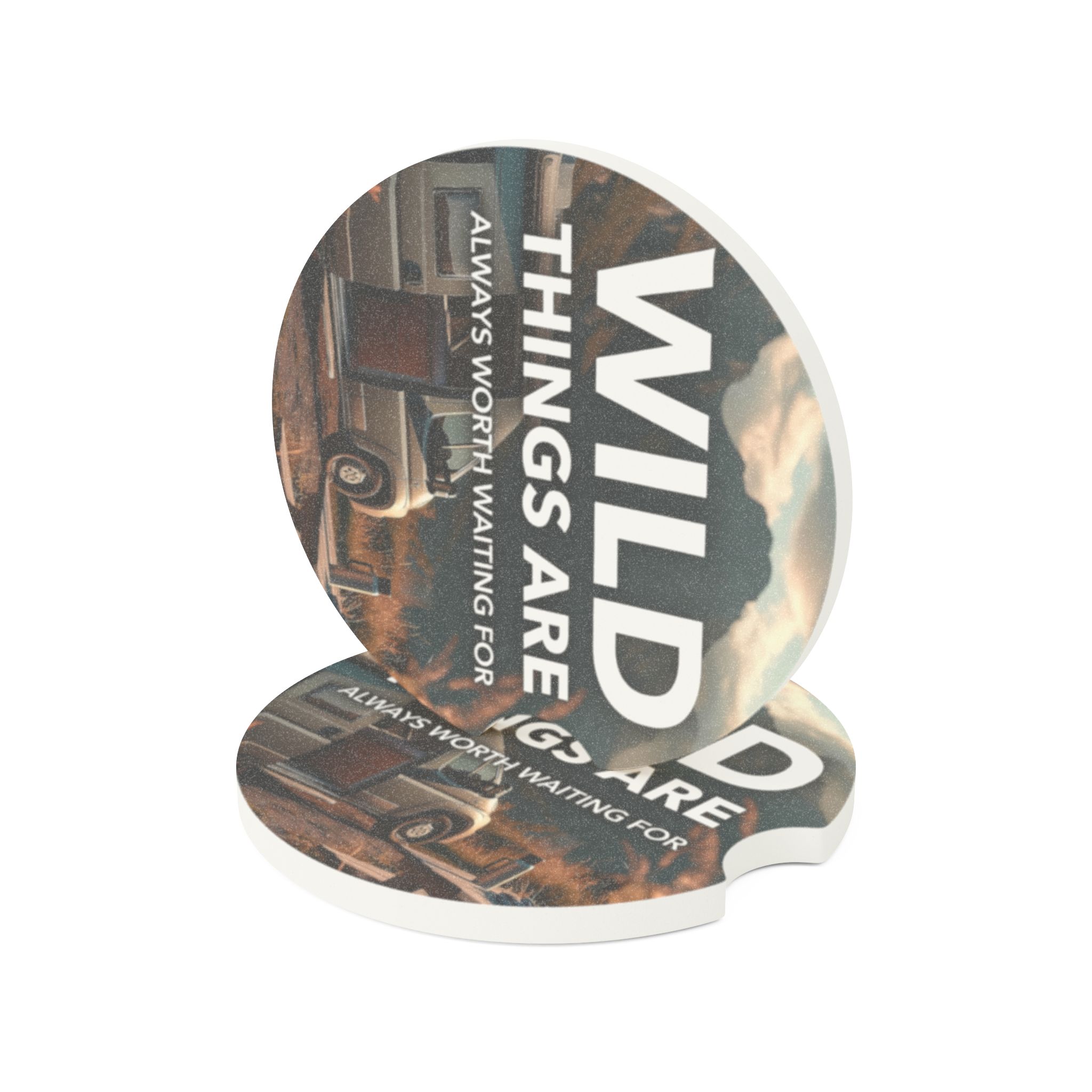 Soapstone Car Coaster — "Wild Things Are" Scenic Car Coaster