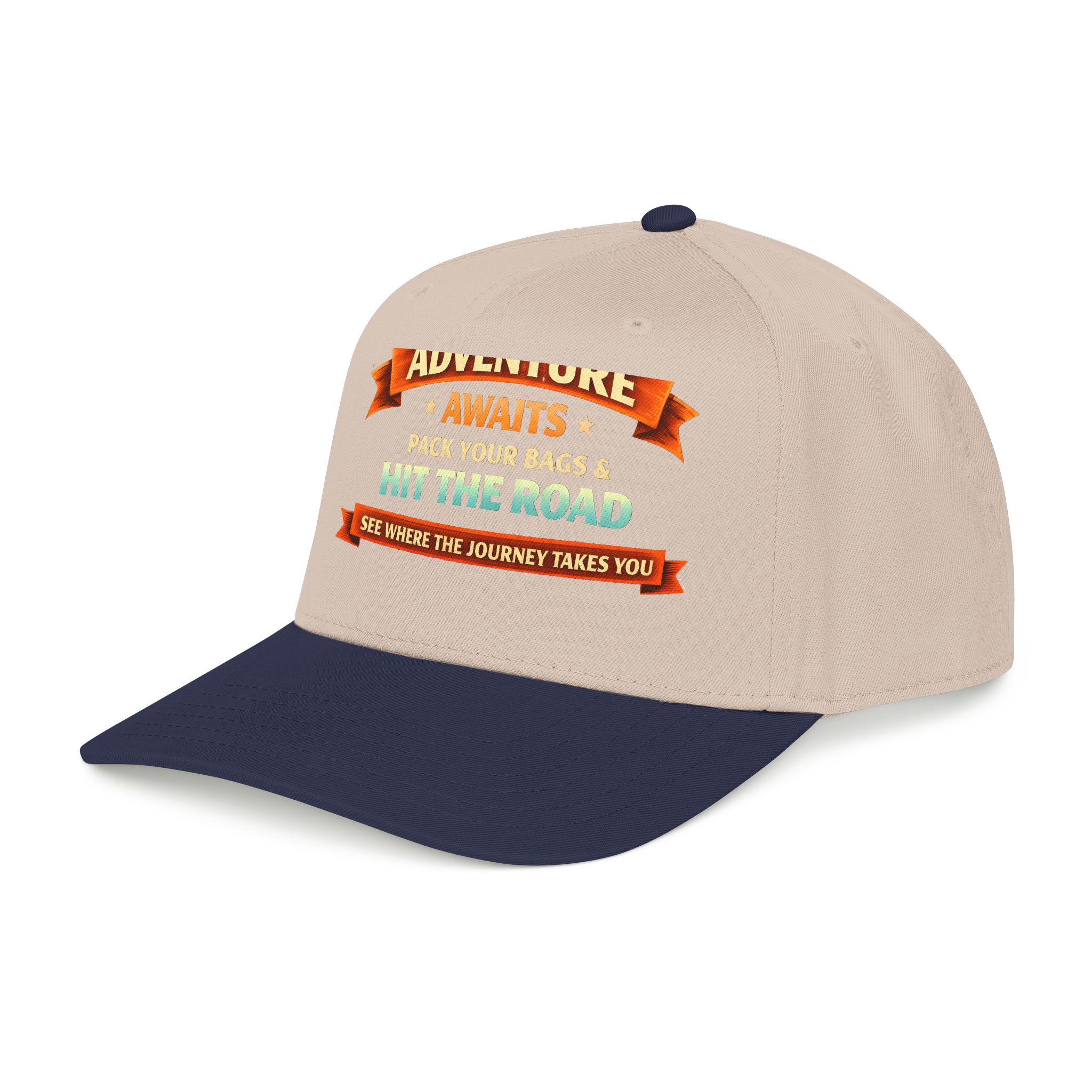 Baseball Cap - "Adventure Awaits-Pack Your Bags" Design Scenic-Line