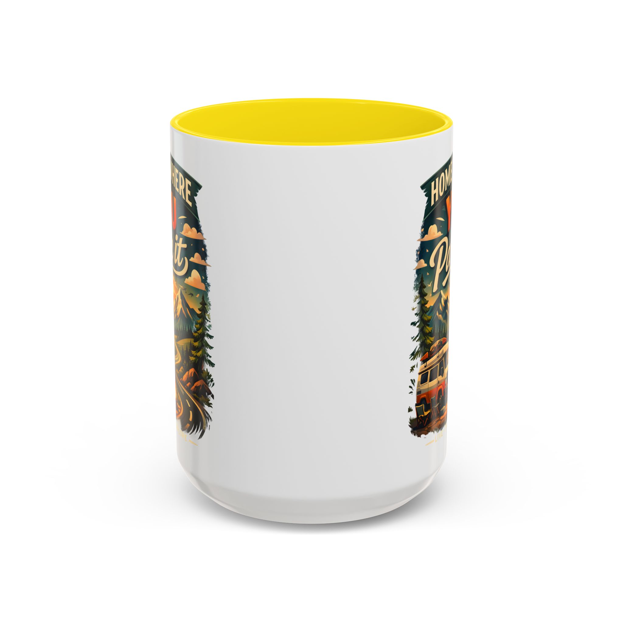 9529083984687081970_2048.jpeg Accent Coffee Mug (11, 15oz) — "Home Is Where You Park It" Design Scenic-Line