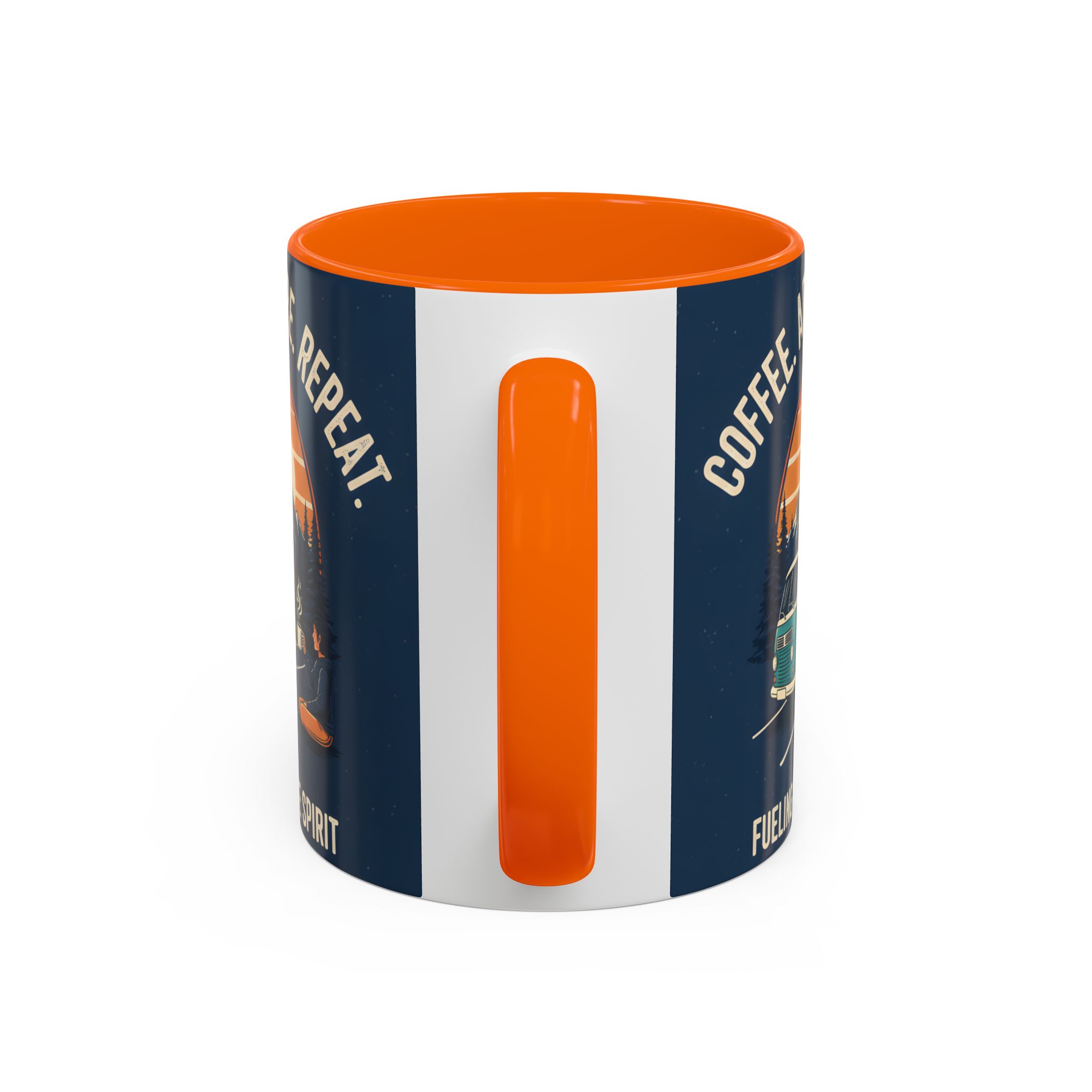 Accent Coffee Mug (11, 15oz) - "Coffee. Adventure. Repeat."