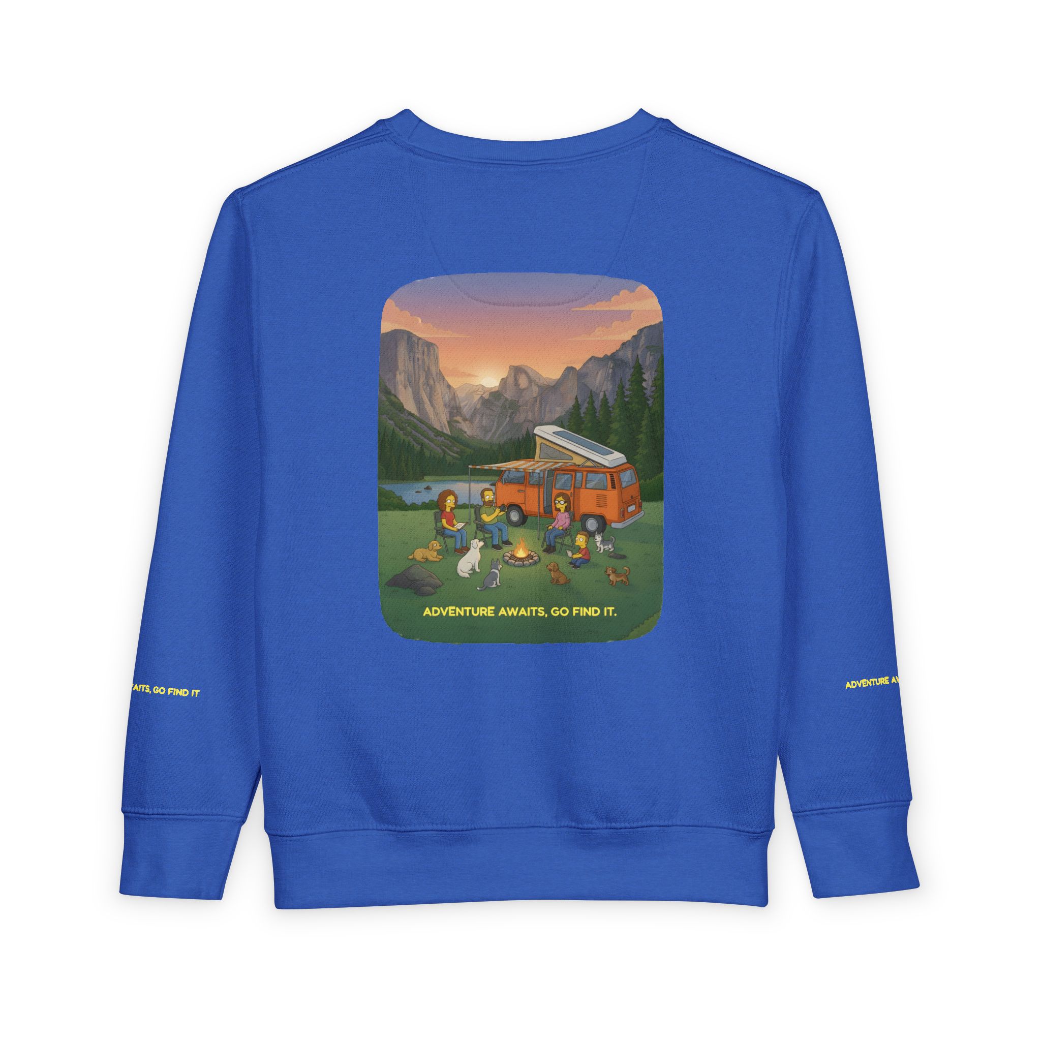 Toddler Sweatshirt - "Adventure Awaits-Go Find It" (Design Sitcom-Line)