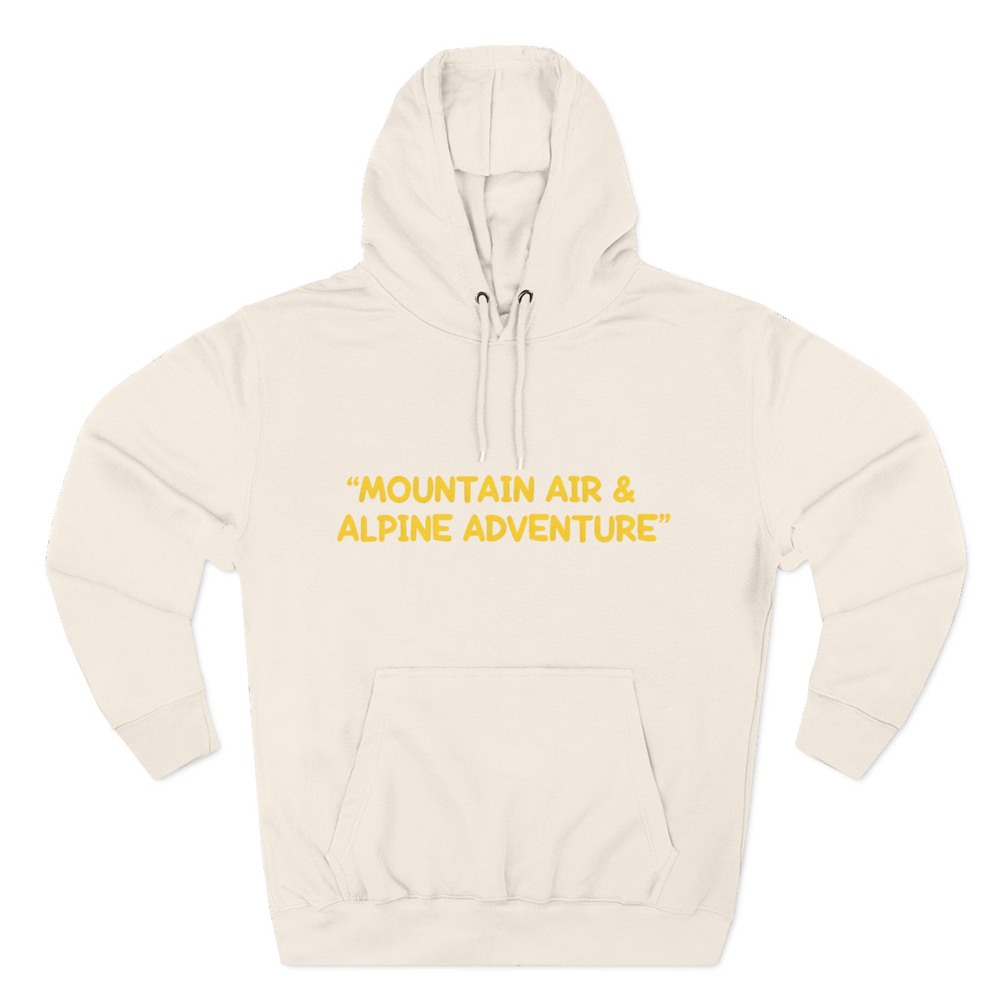 Three-Panel Fleece Hoodie - "Mountain Air-Alpine Adventure" Design Sitcom-Line