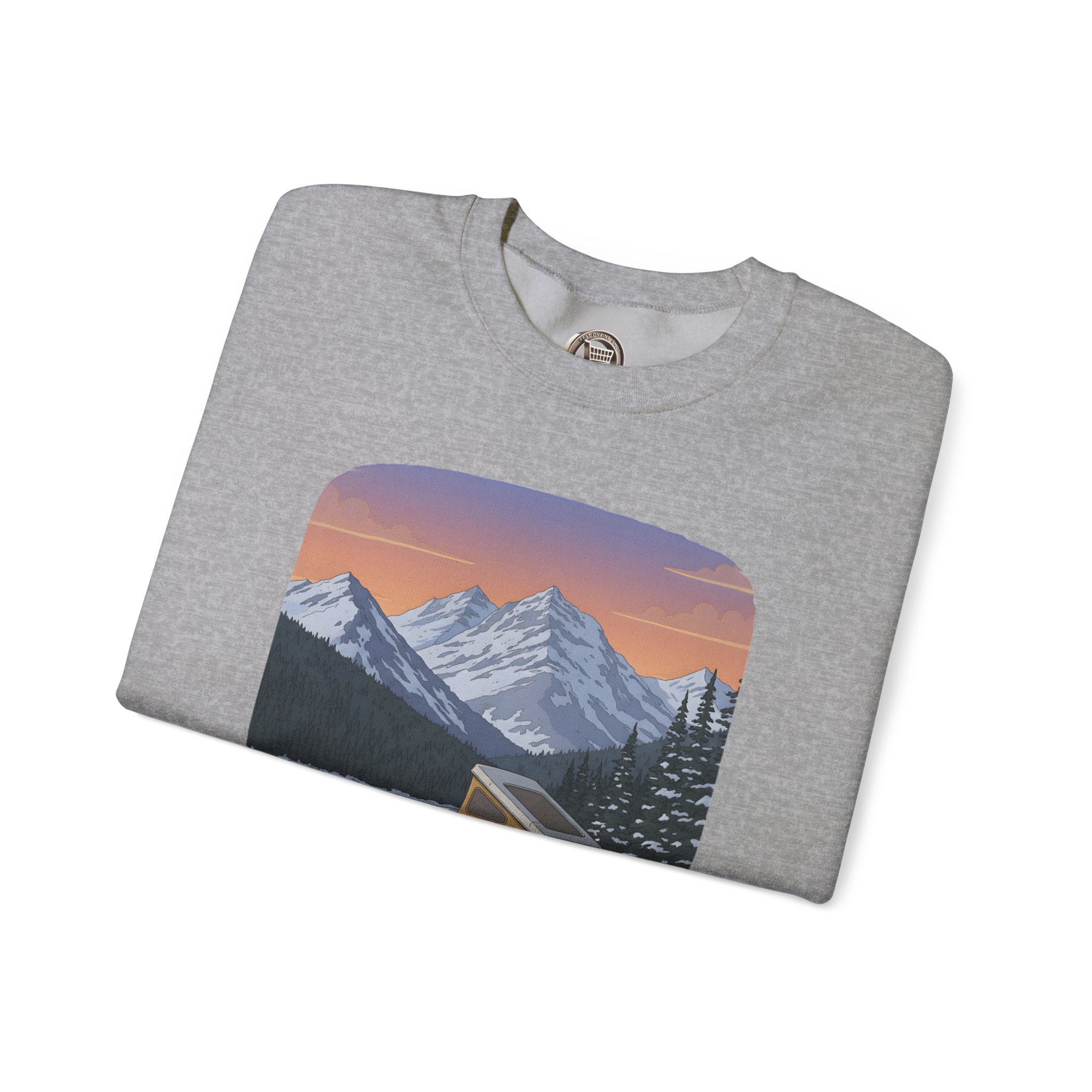 Unisex Heavy Blend™ Crewneck Sweatshirt — "Chase The Views-Not The Crowds"" Design Sitcom-Line