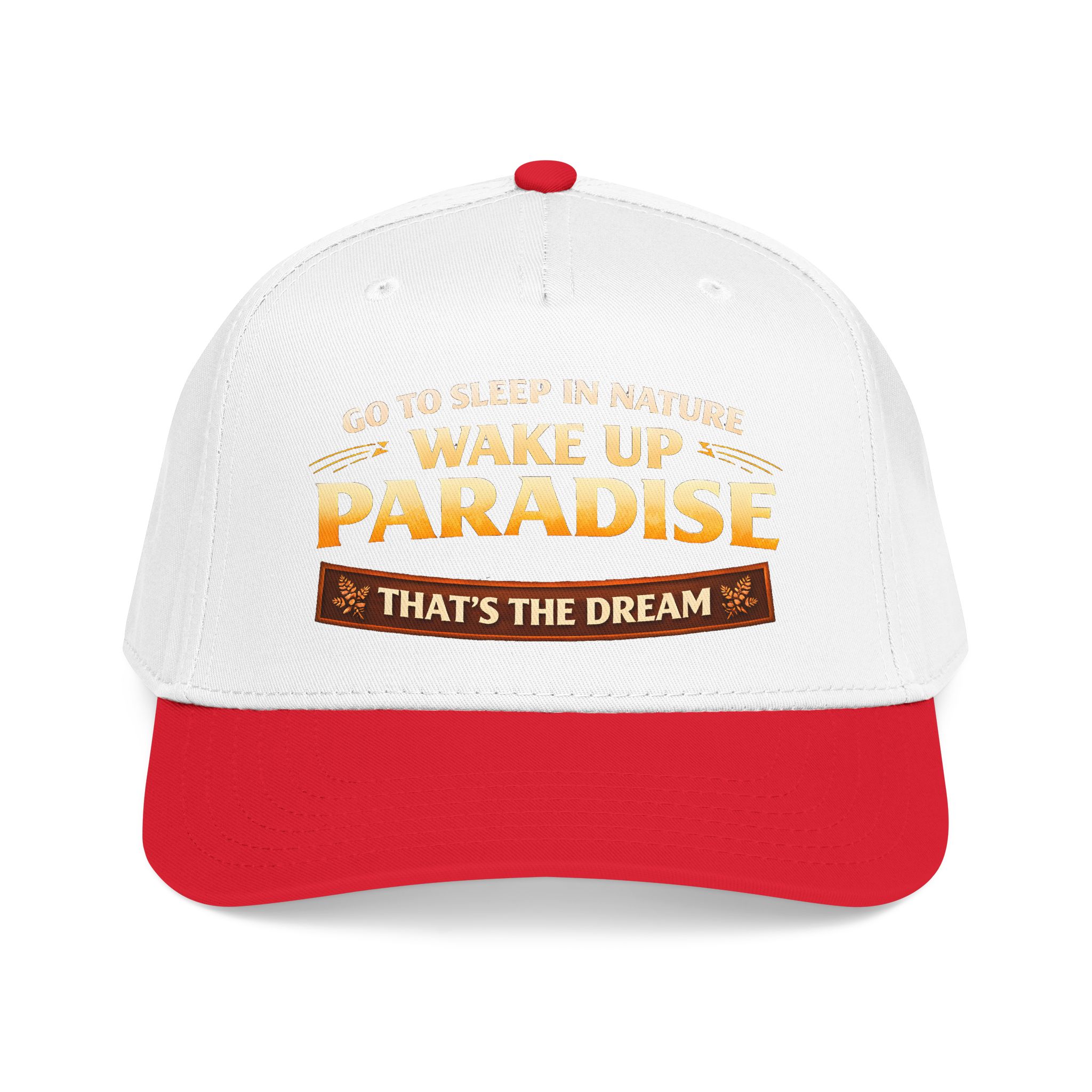 Baseball Cap - "Go sleep Nature-Wake Up Paradise" Design Scenic-Line