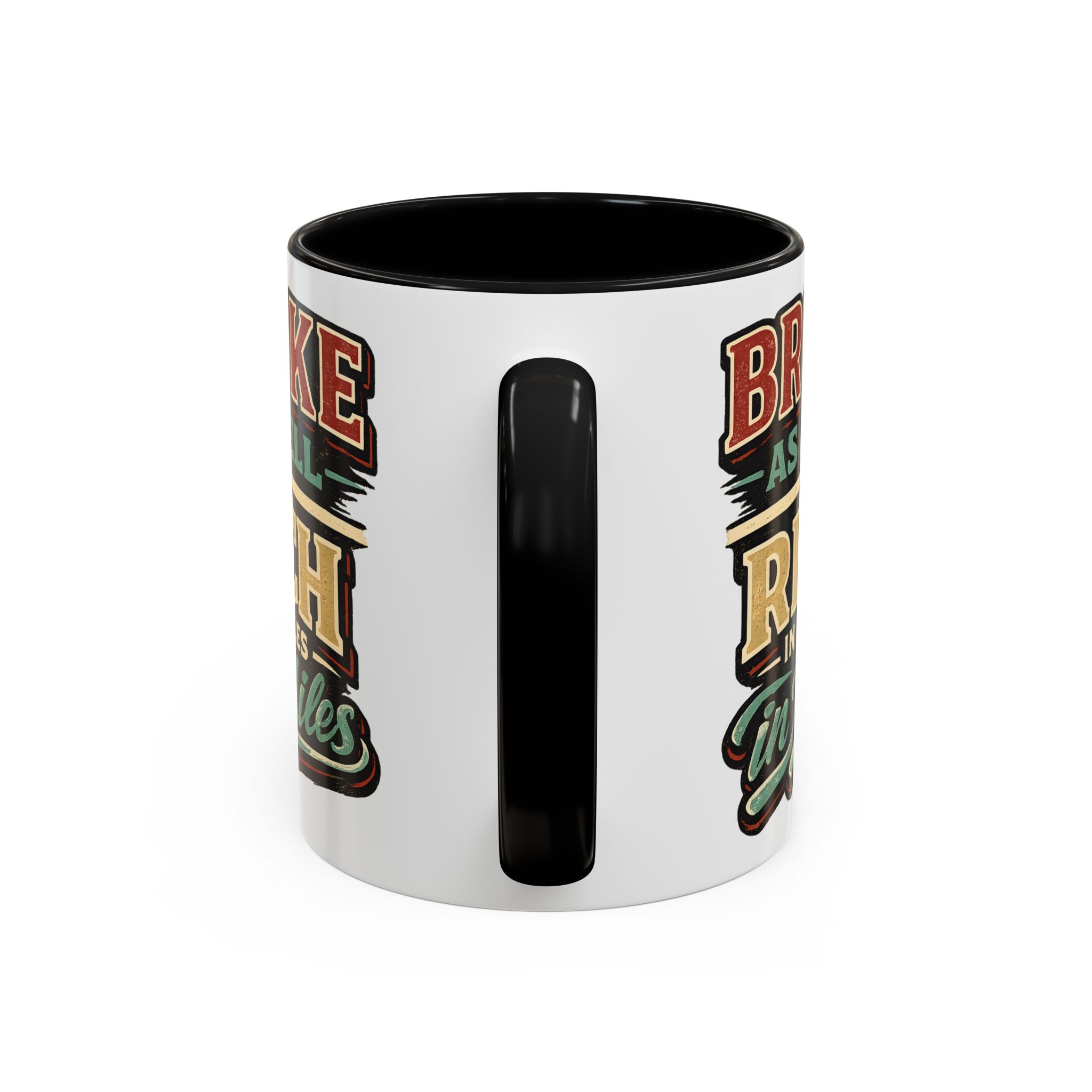 Accent Coffee Mug (11, 15oz) — "Broke As Hell" Design F**K-Line