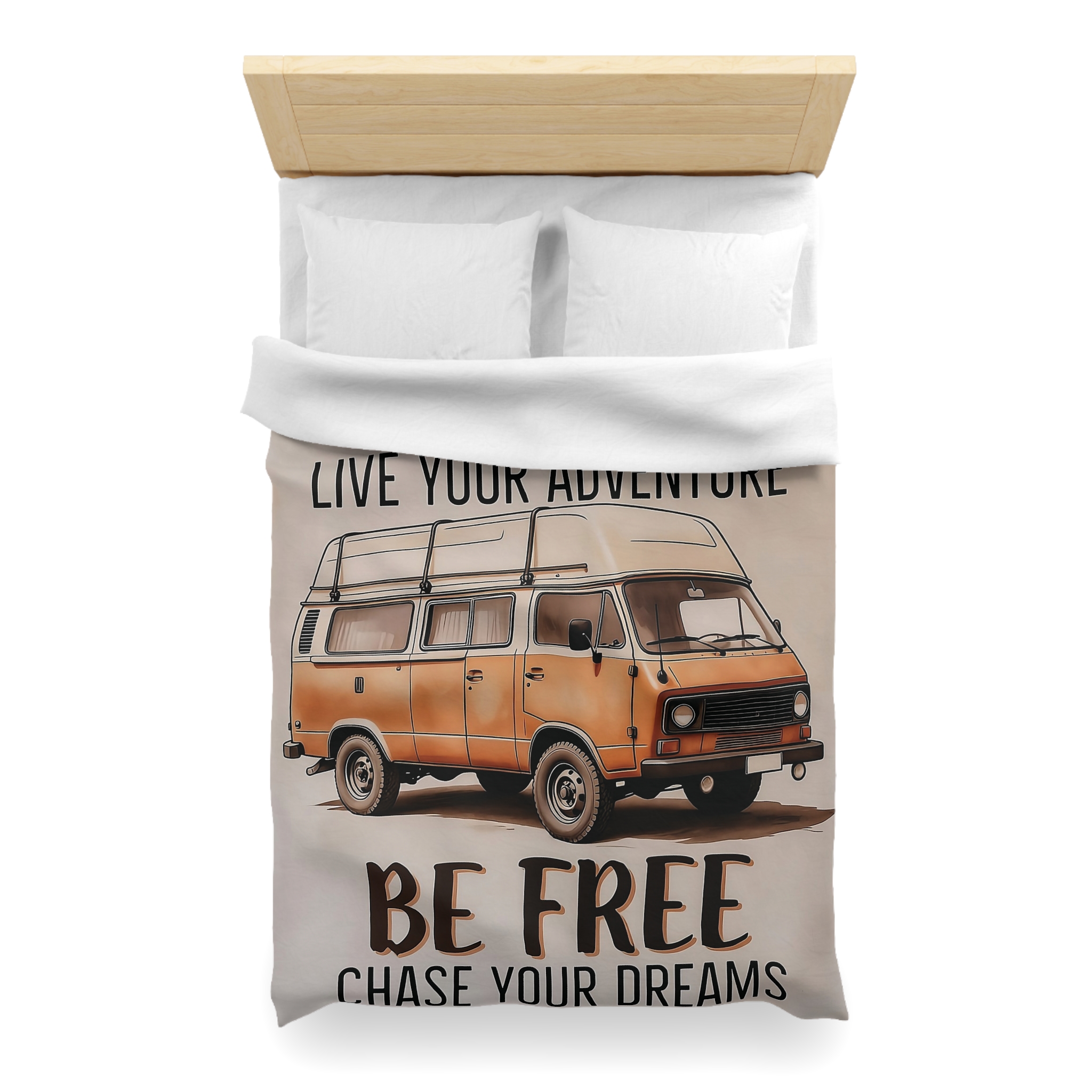 Duvet Cover – “Be Free / Live Your Adventure” Camper Van Bedding