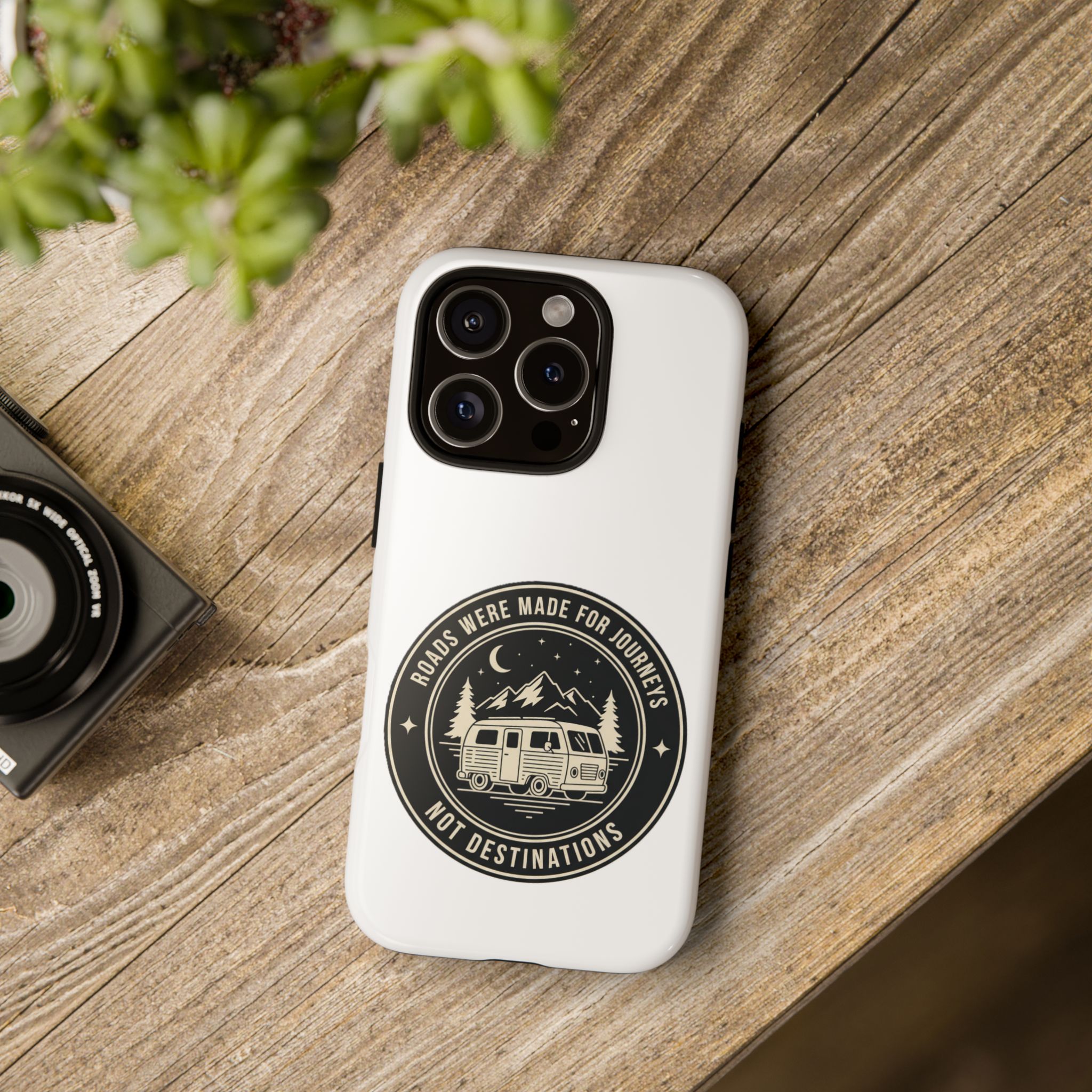 Phone Case — "ROAD WHERE MADE FOR JOURNEYS-NOT DESTINATIONS" Camper Van Design