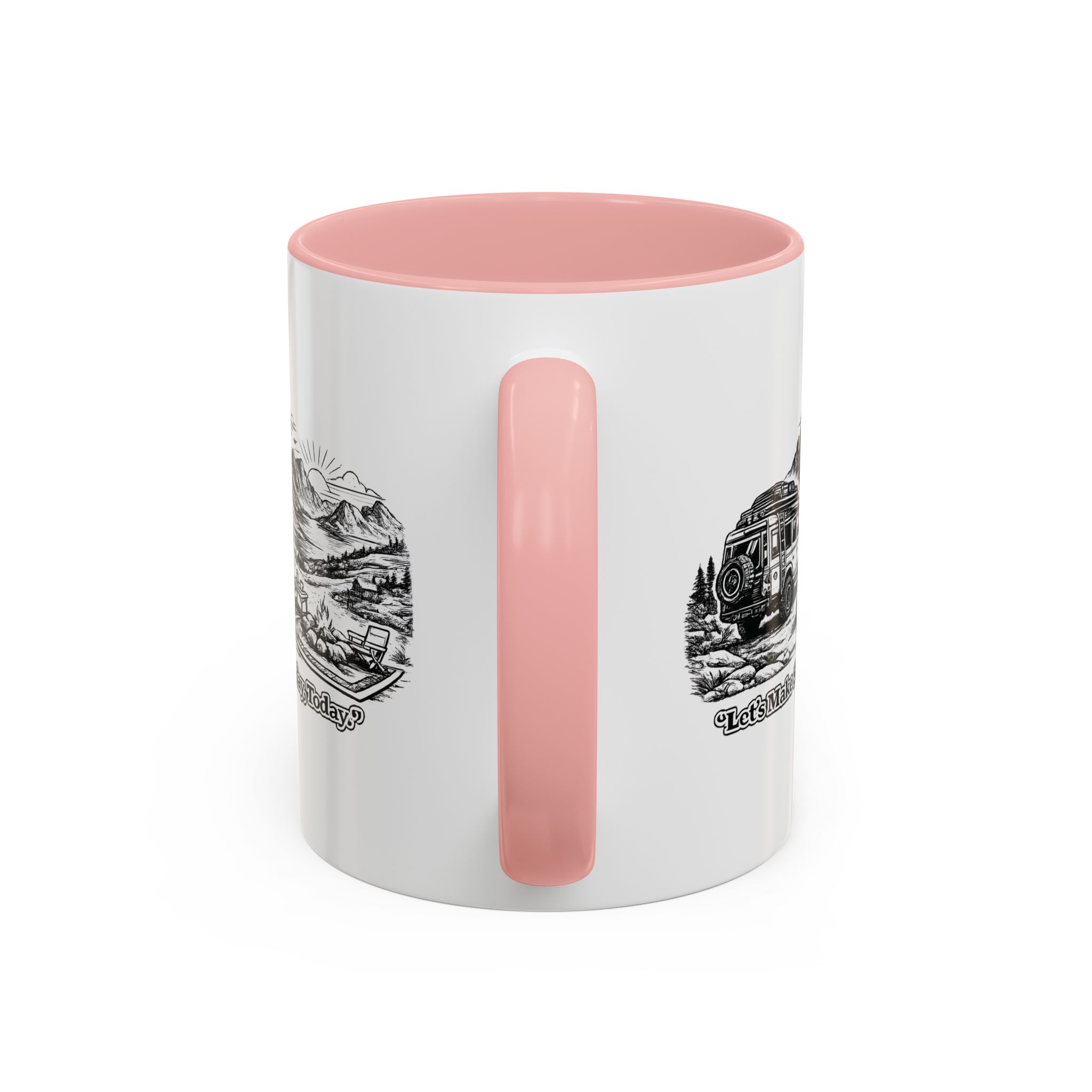 Accent Coffee Mug (11, 15oz) — "Lets make Someday, Today?" Design Minimal-Line