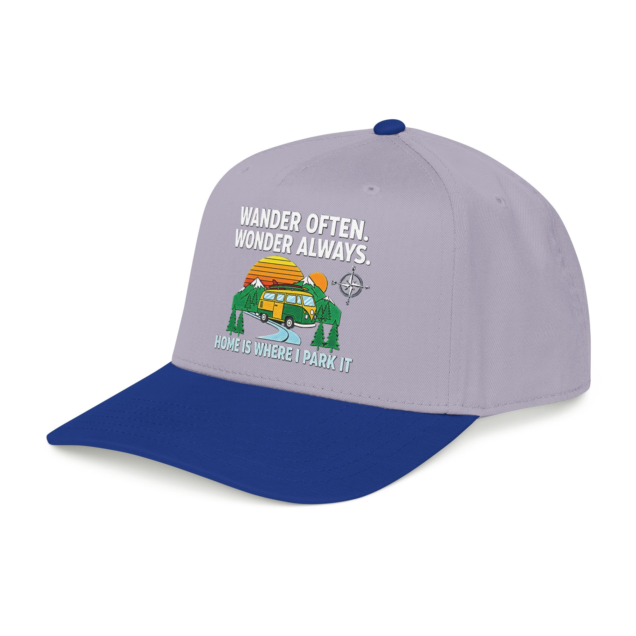 Baseball Cap — "Fueled by Exploration" Adventure Is My Compass Camper Hat