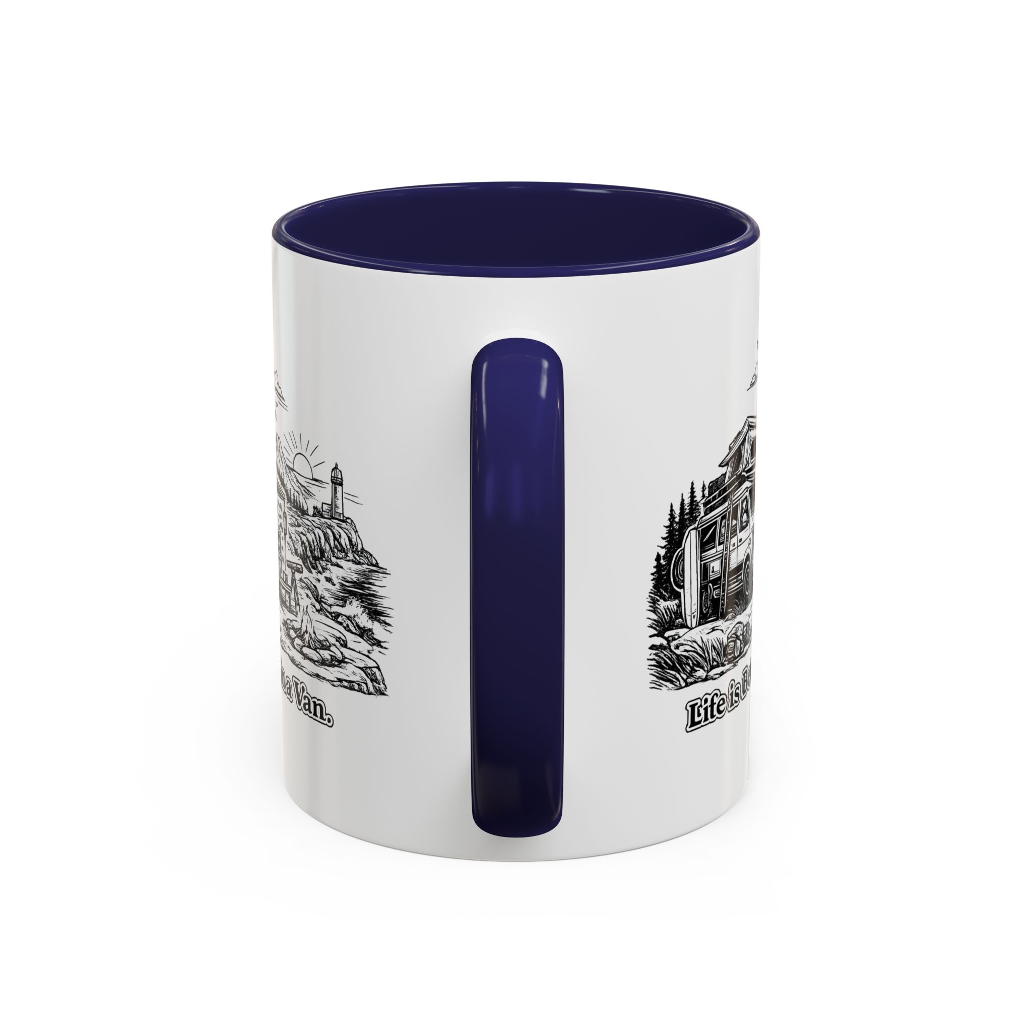 9597289513401746552_2048.jpeg Accent Coffee Mug (11, 15oz) — "Life Is Better In A Van" Design Minimal-Line