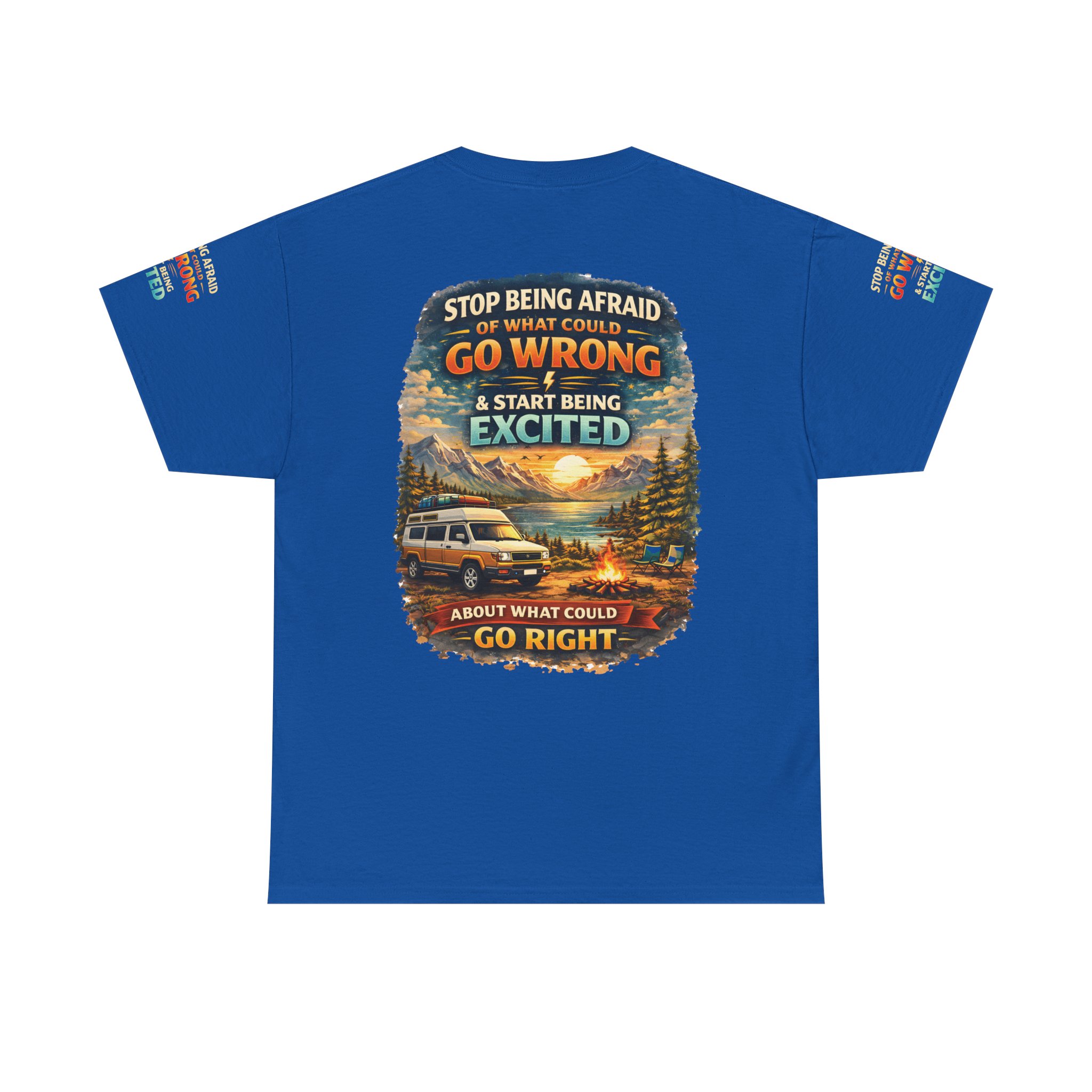 961468684828307167_2048.jpeg Unisex Heavy Cotton Tee — "Stop Being Afraid Of What Could Go Wrong" Design Scenic-Line