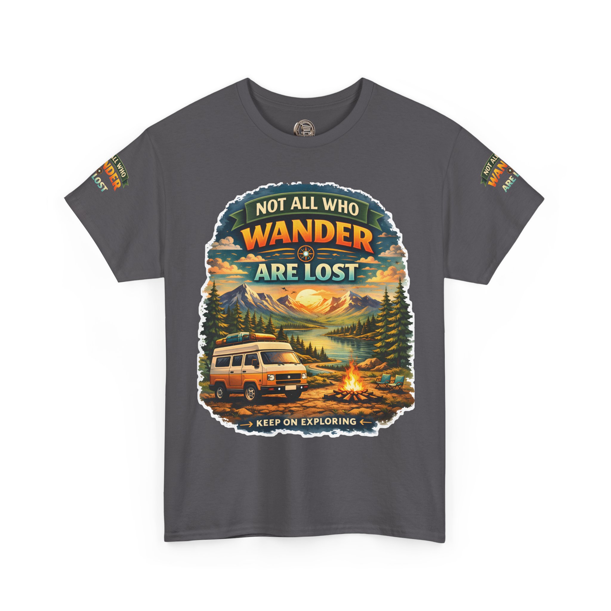 9617574470475331467_2048.jpeg Unisex Heavy Cotton Tee — "Not All Who Wander Are Lost" Design Scenic-Line