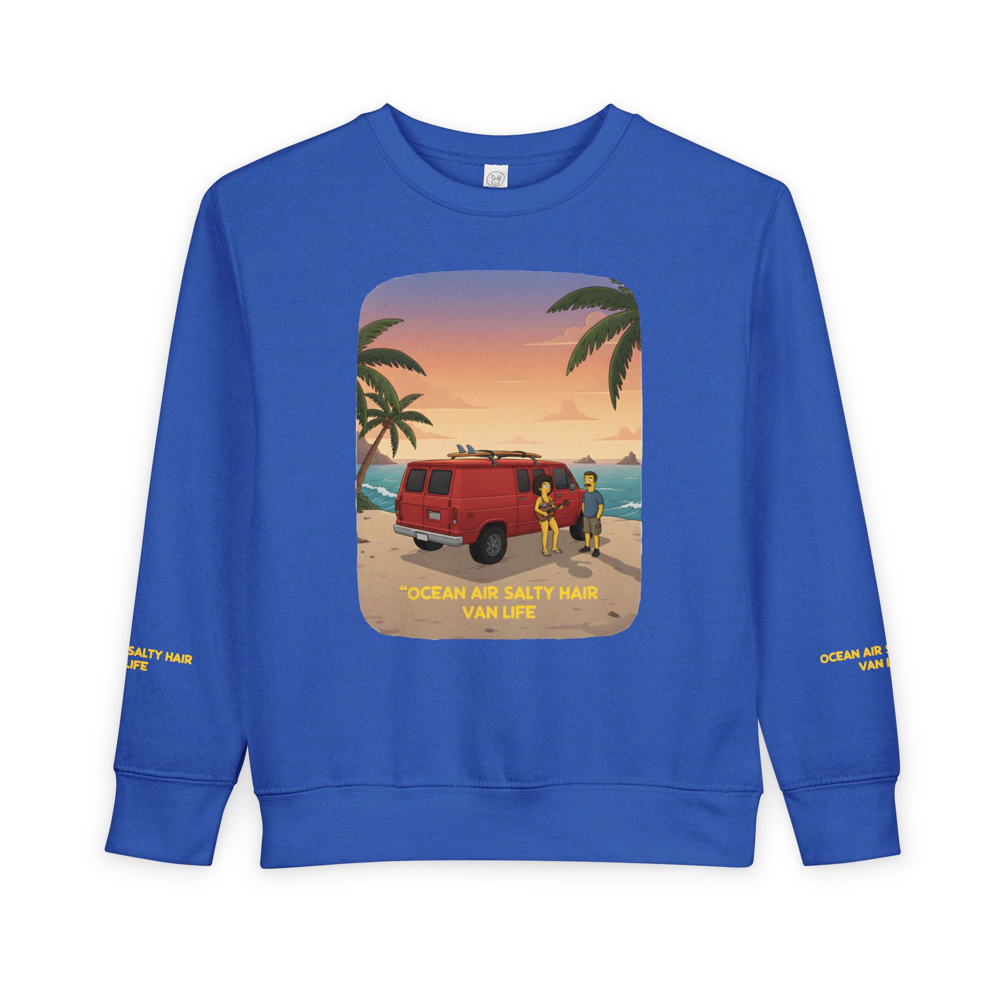 Toddler Sweatshirt - "Ocean Air Salty Hair Van Life" (Design Sitcom-Line)