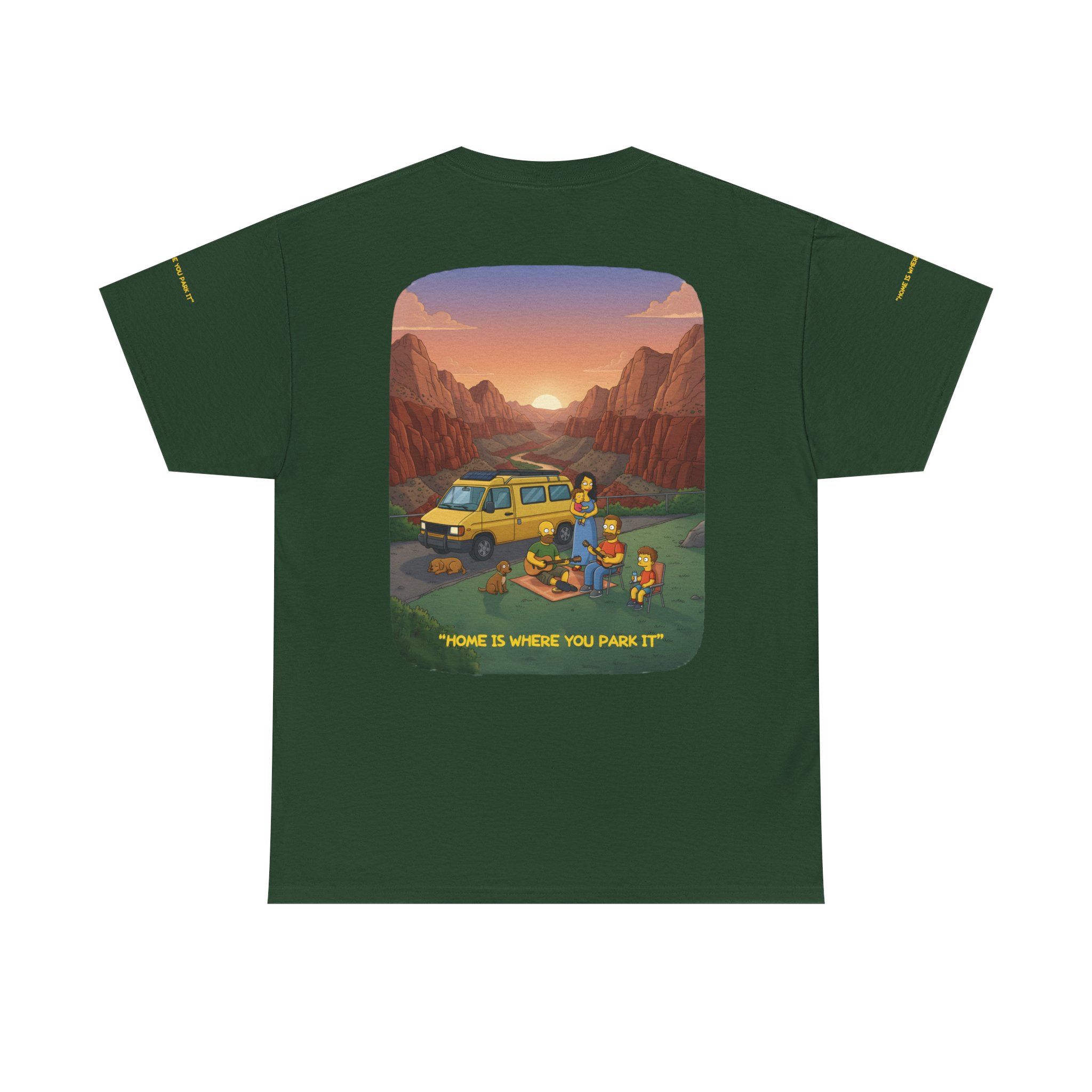 Unisex Heavy Cotton Tee — "Home Is Where You Park It" Design Sitcom-Line