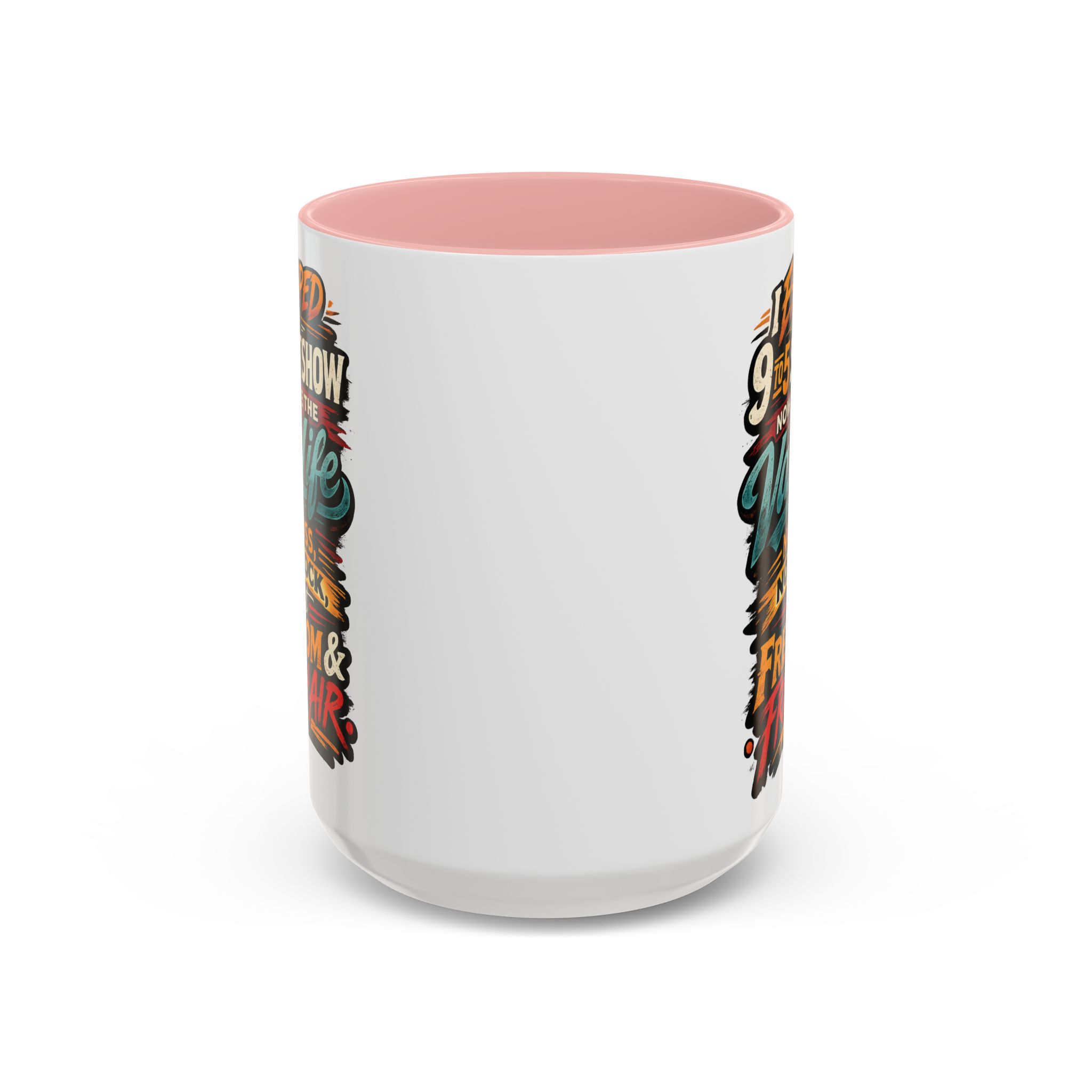 965463402838486003_2048.jpeg Accent Coffee Mug (11, 15oz) — "I Escaped The 9 To 5" Design F**K-Line