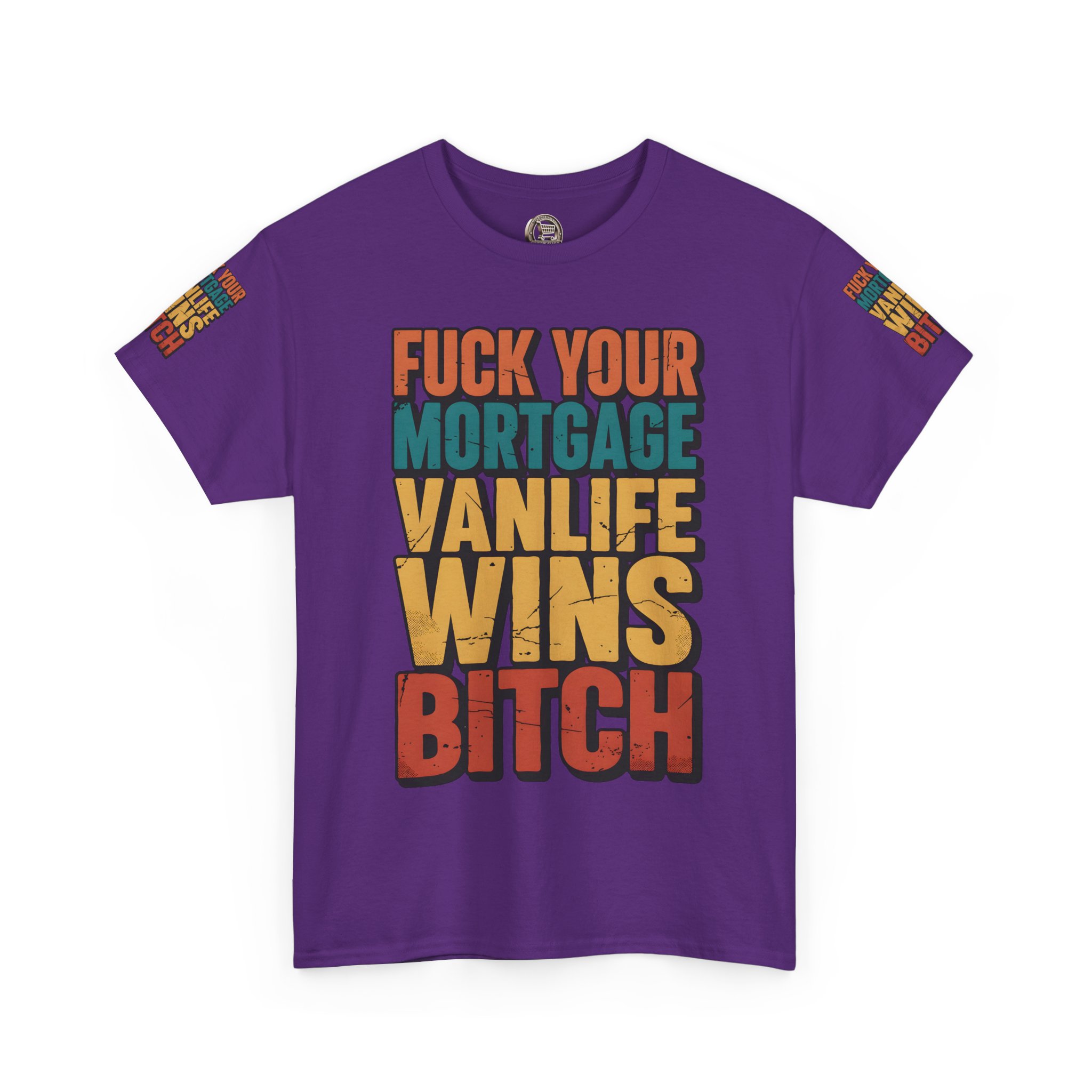 Unisex Heavy Cotton Tee — "Fuck Your Mortgage" Design F**K-Line
