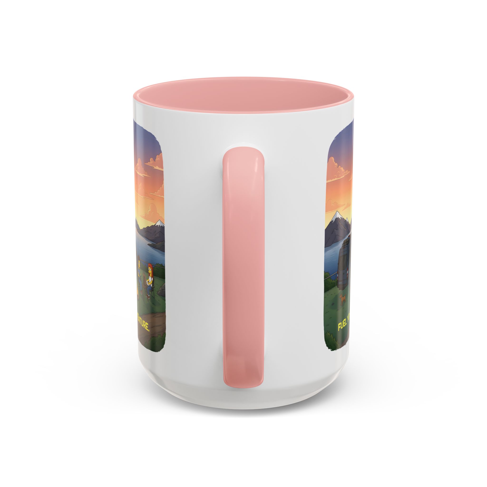 Accent Coffee Mug (11, 15oz) — "Fuel Your Adventure" Design Sitcom-Line