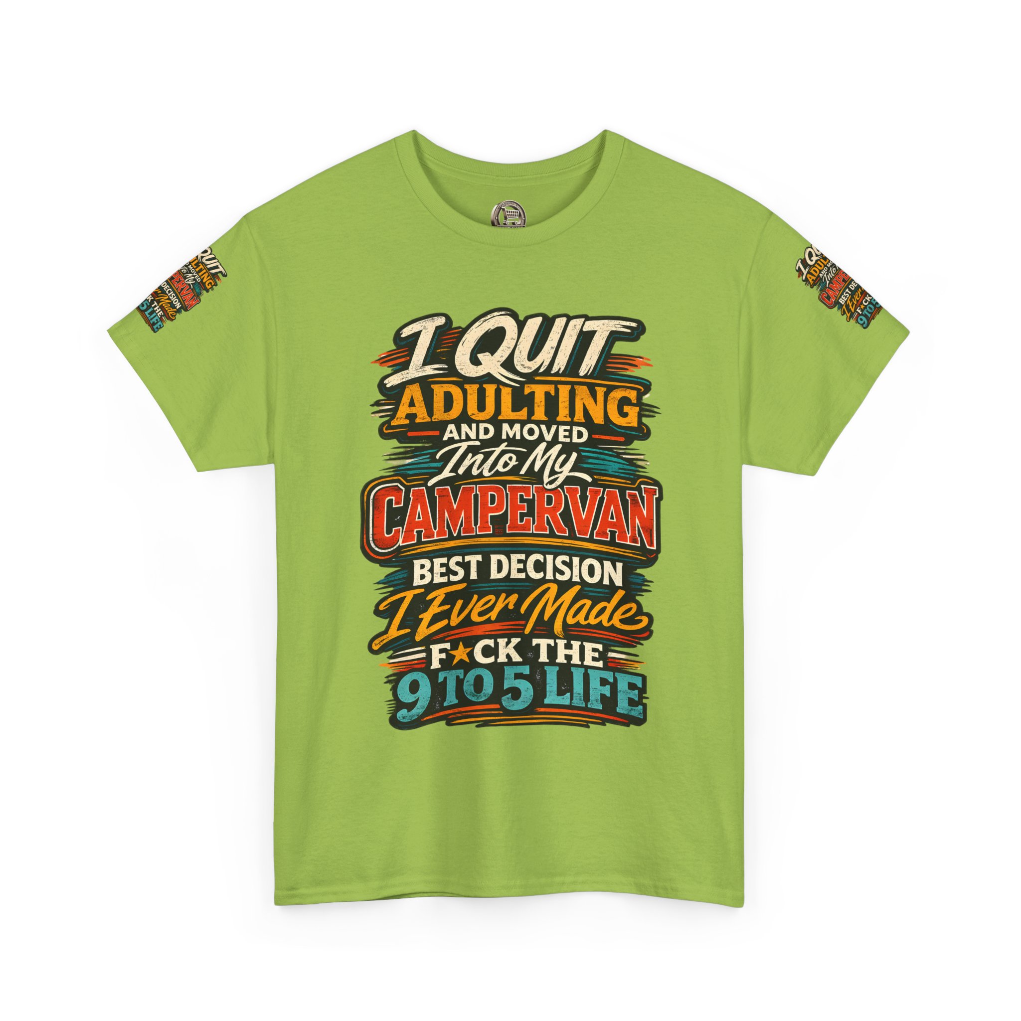 Unisex Heavy Cotton Tee — "I Quit Adulting" Design F**K-Line