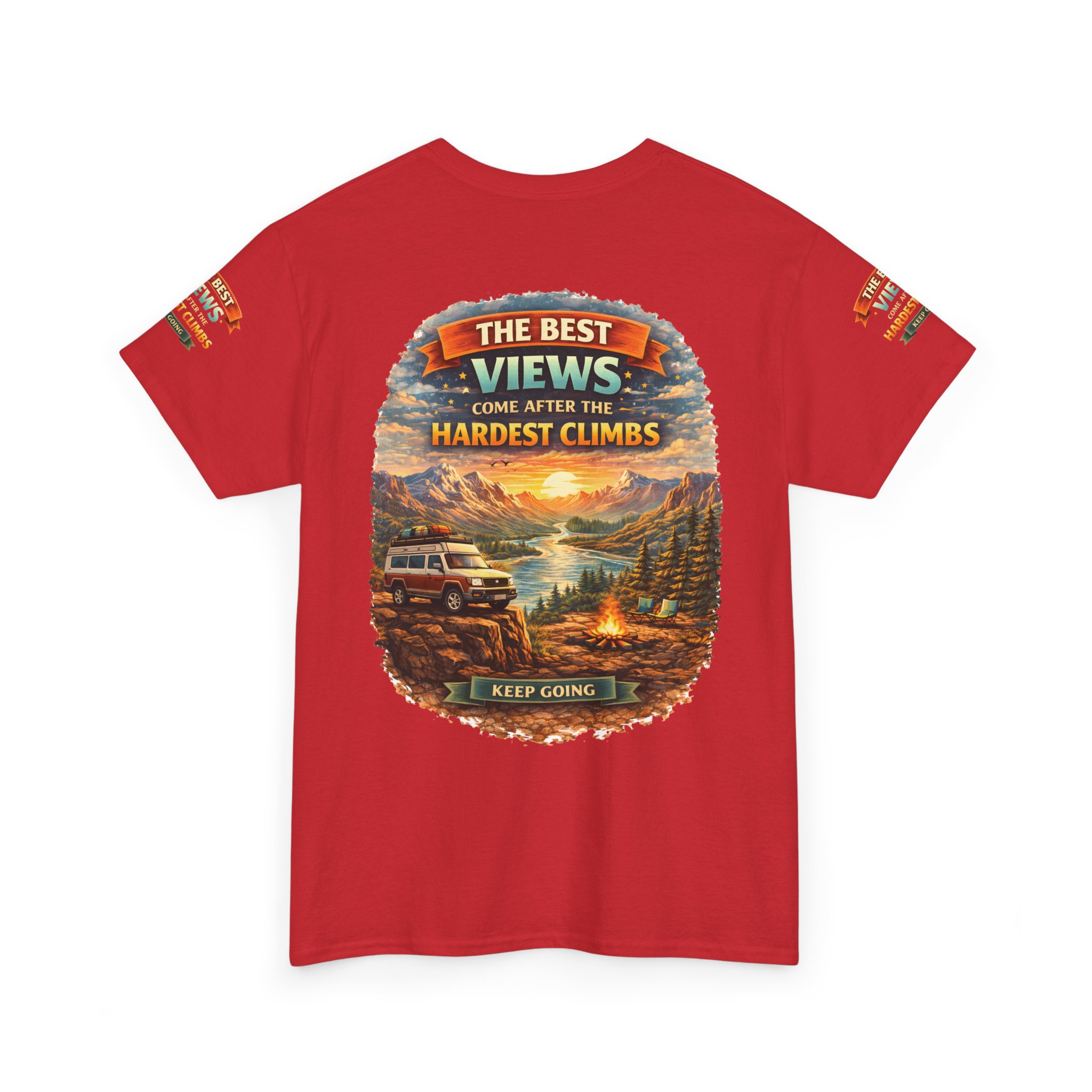 9670681032009415393_2048.jpeg Unisex Heavy Cotton Tee — "The Best Views" Design Scenic-Line