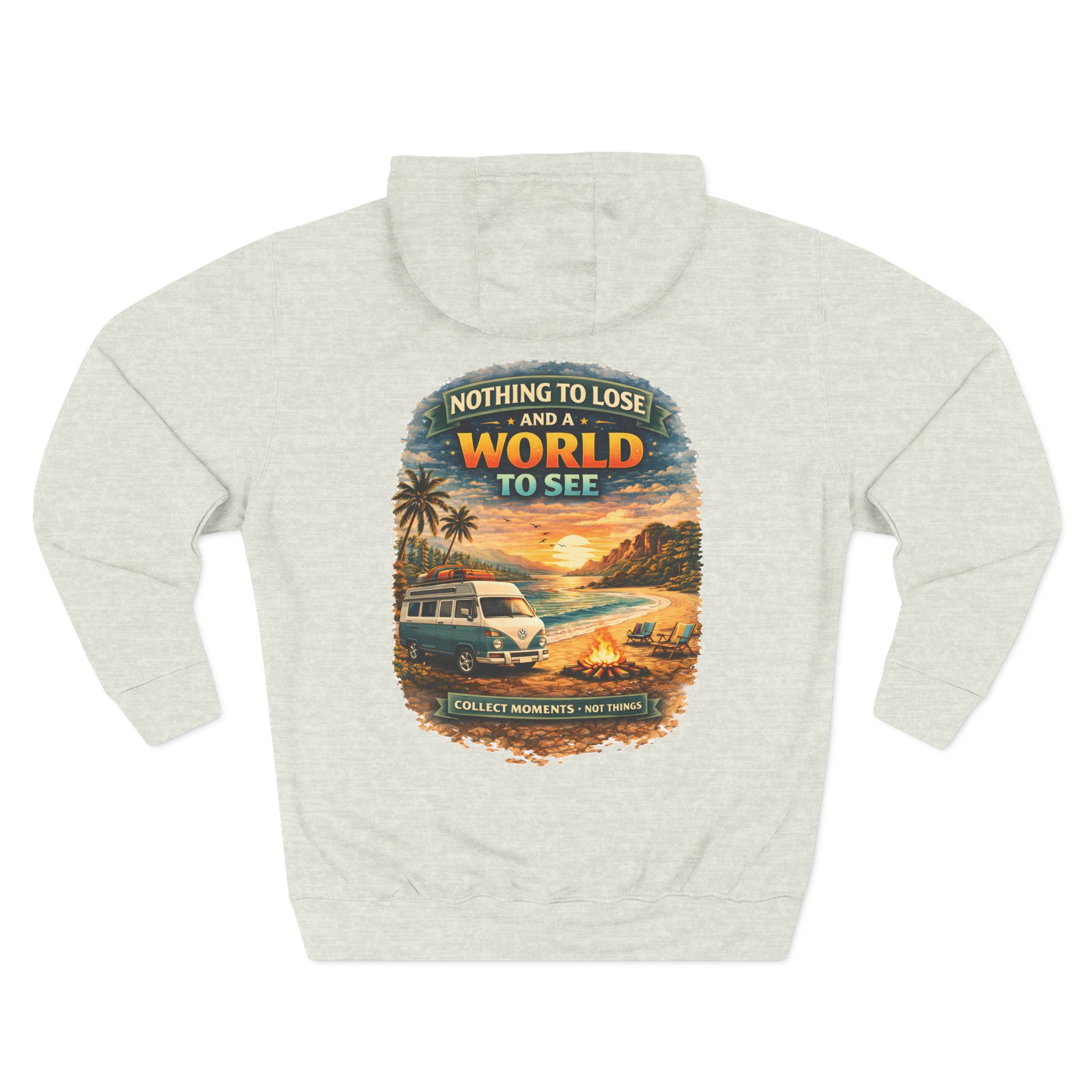 Three-Panel Fleece Hoodie - "Nothing To Lose" Design Scenic-Line