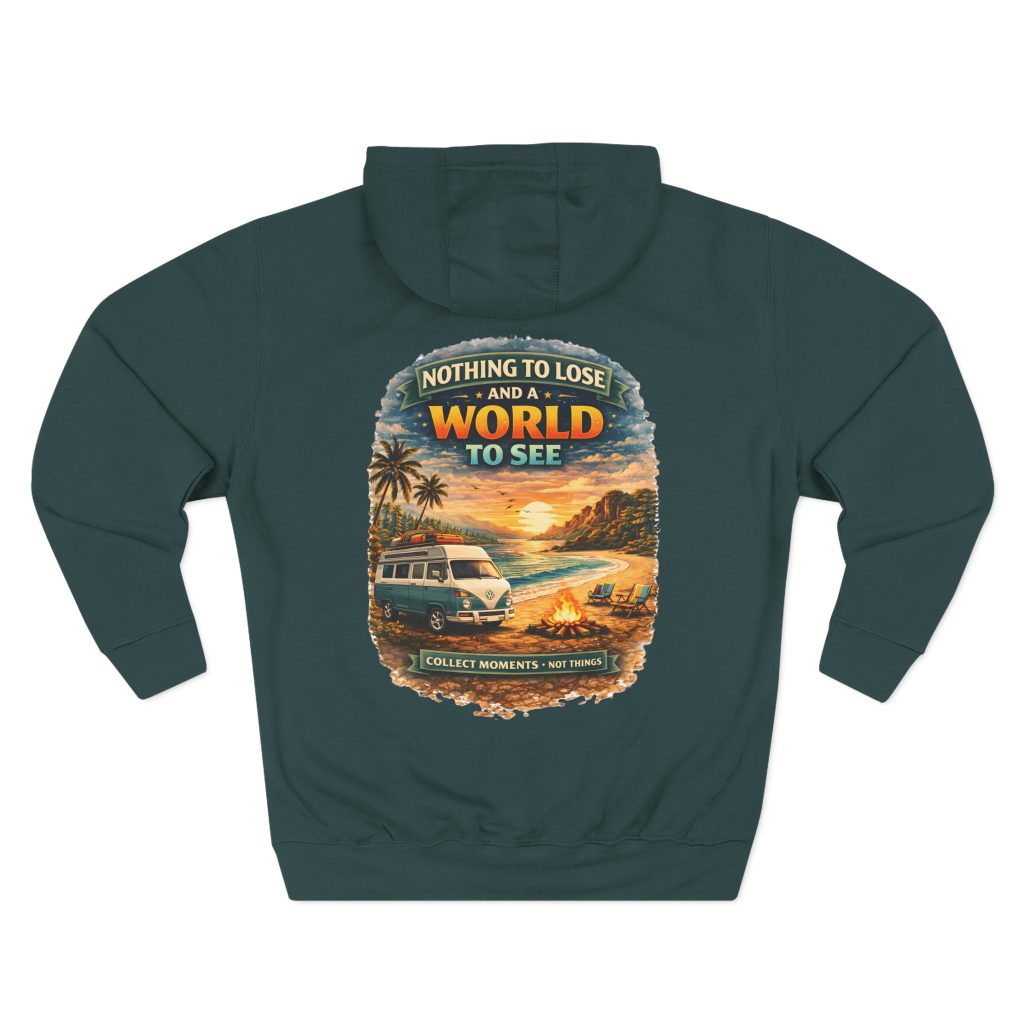 Three-Panel Fleece Hoodie - "Nothing To Lose" Design Scenic-Line