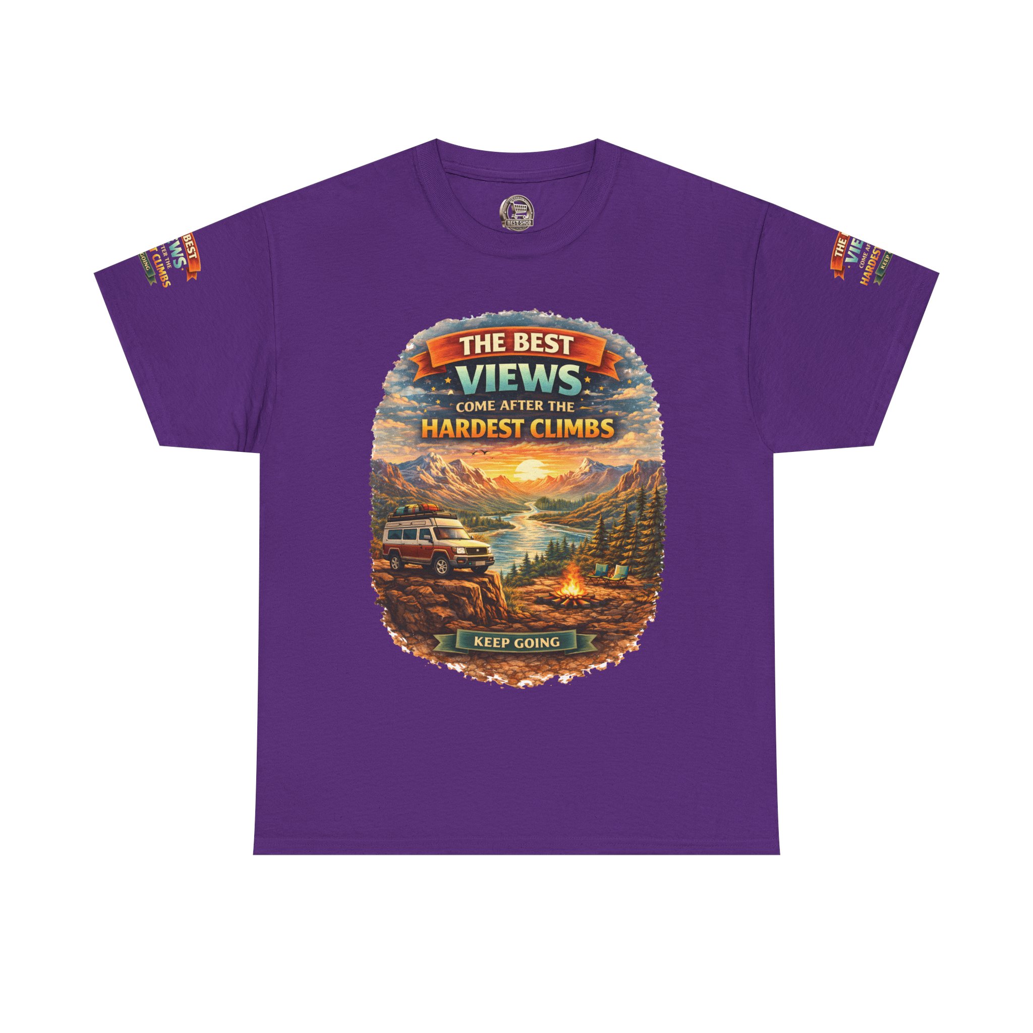 9694811259290938339_2048.jpeg Unisex Heavy Cotton Tee — "The Best Views" Design Scenic-Line