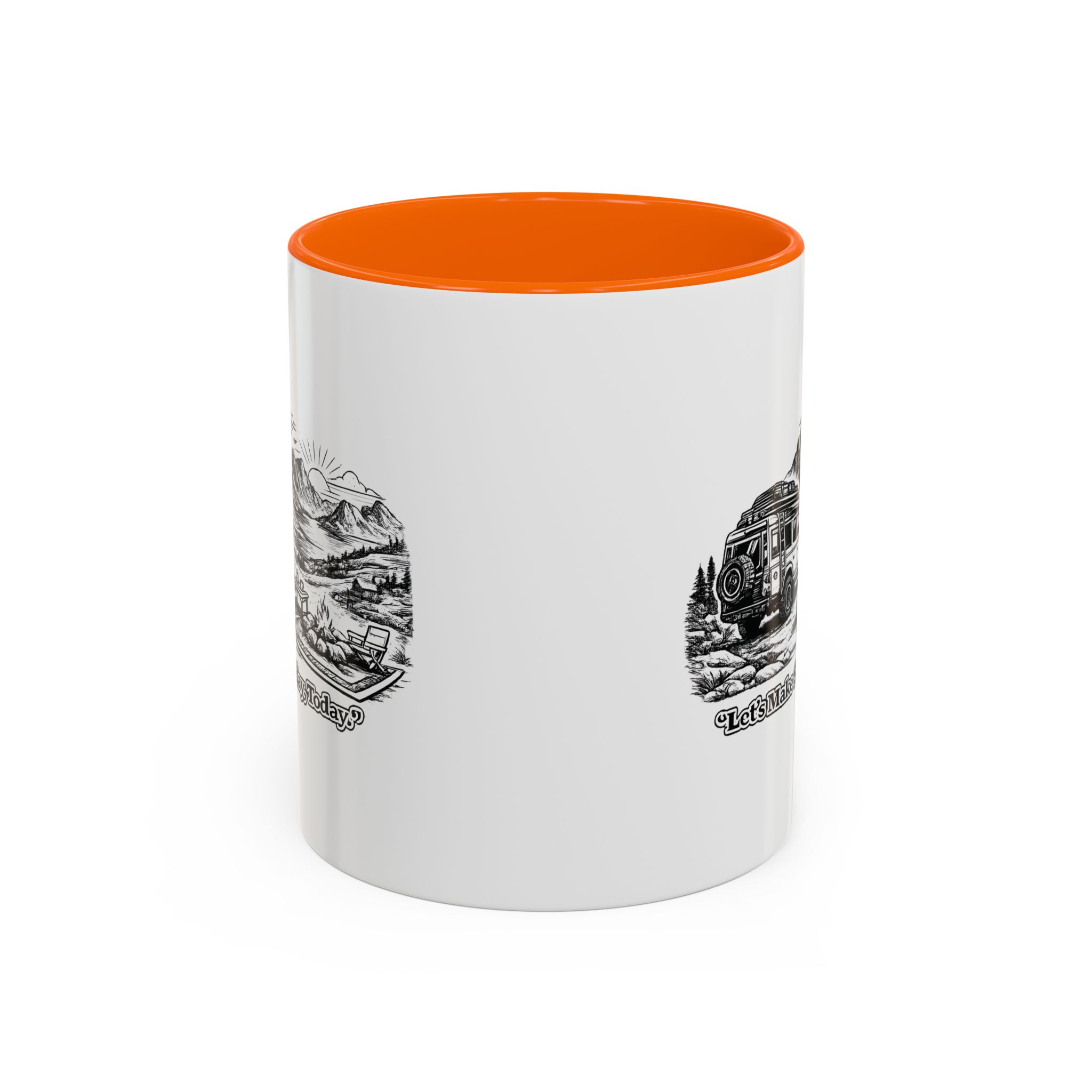 Accent Coffee Mug (11, 15oz) — "Lets make Someday, Today?" Design Minimal-Line