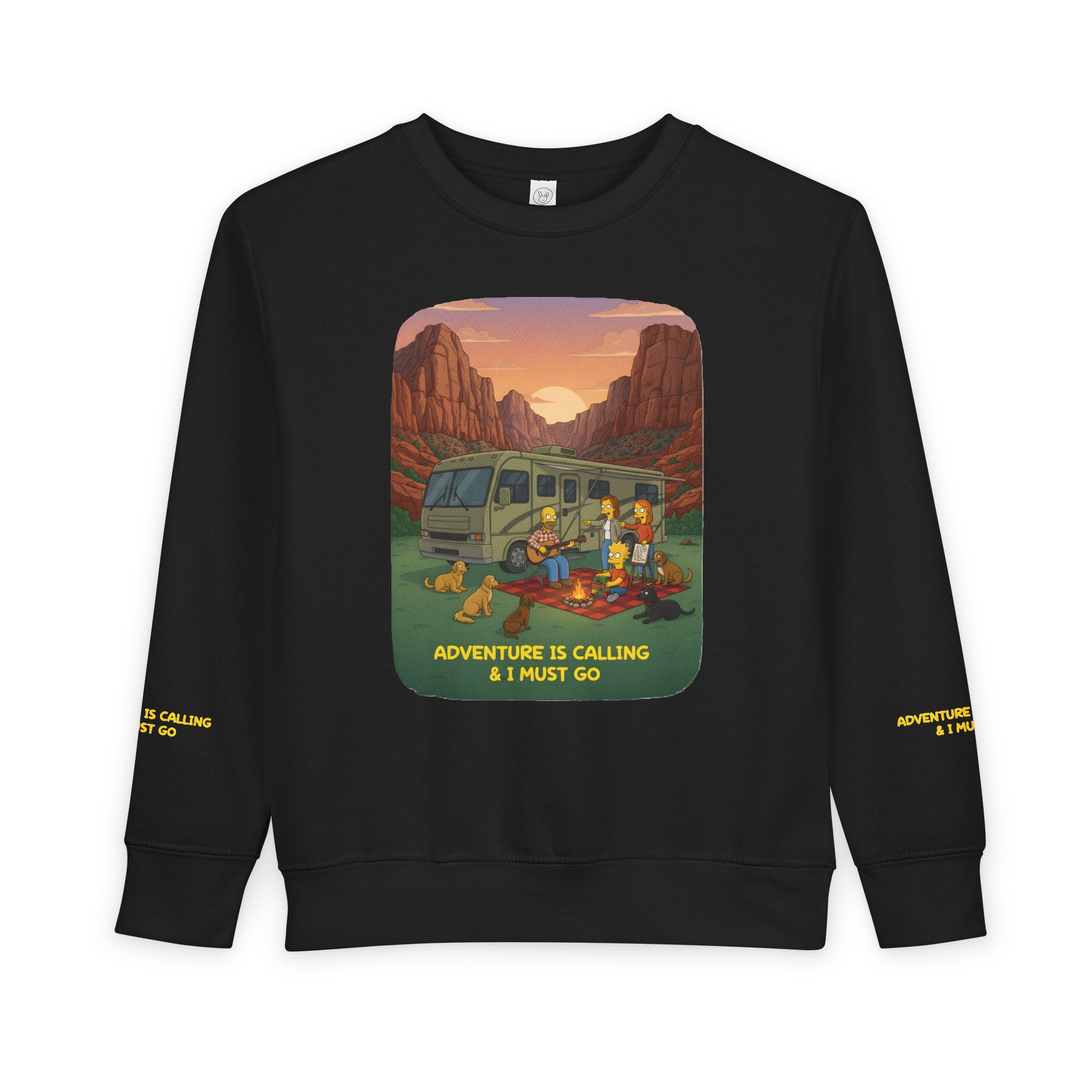Toddler Sweatshirt - "Adventure Is Calling-I Must Go" (Design Sitcom-Line)