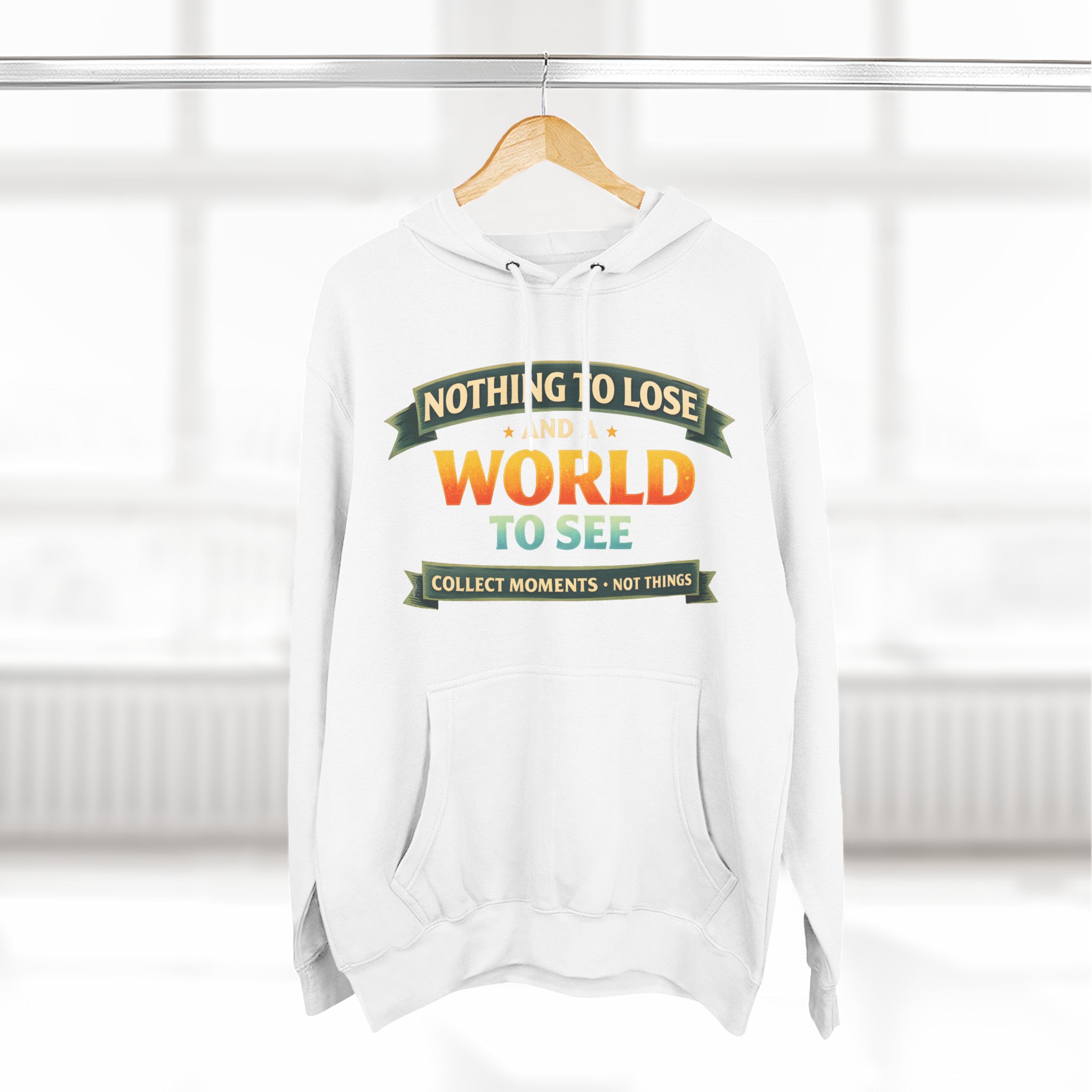 Three-Panel Fleece Hoodie - "Nothing To Lose" Design Scenic-Line