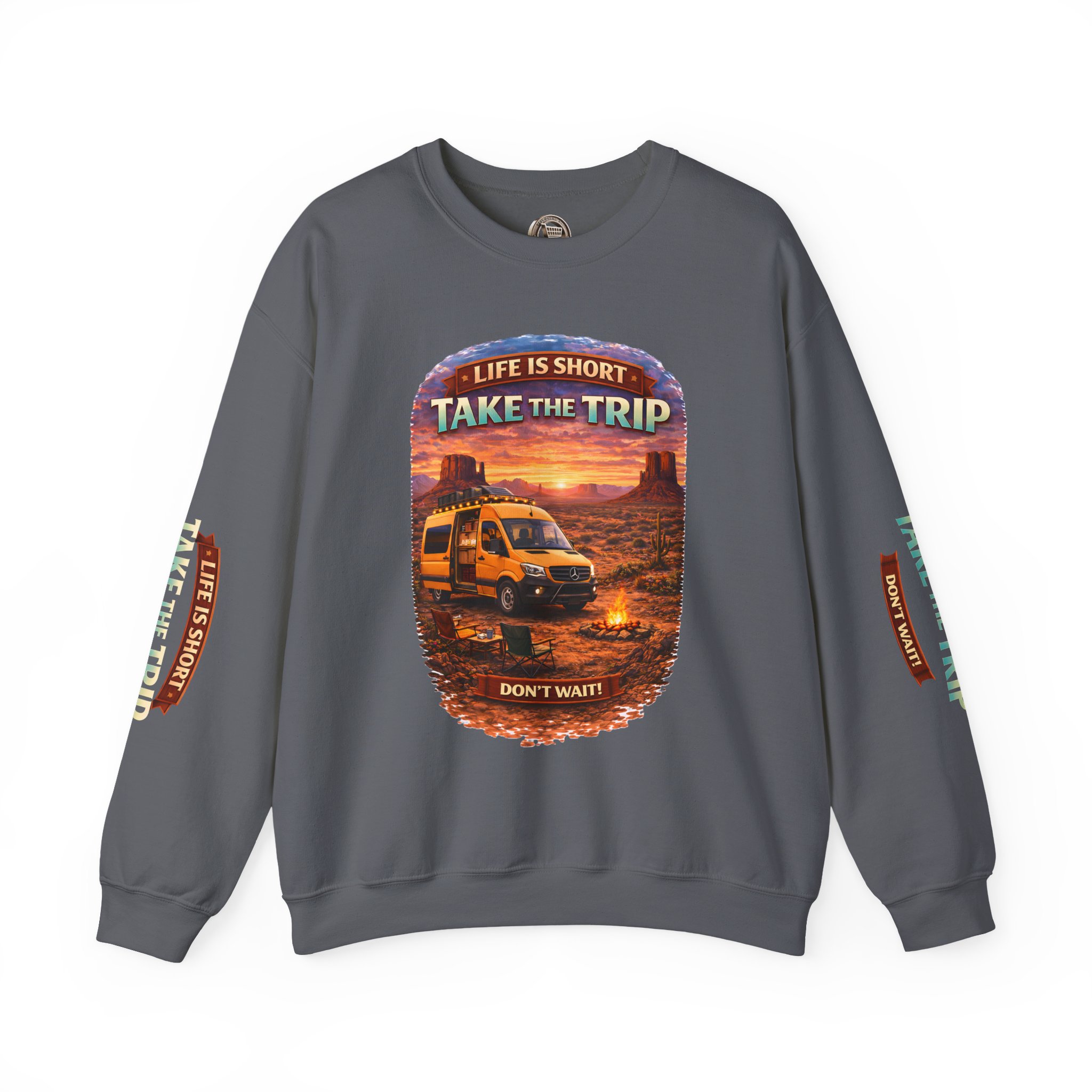 9737272193237497634_2048.jpeg Unisex Heavy Blend™ Crewneck Sweatshirt — "Life Is To Short-Take The Trip" Design Scenic-Line