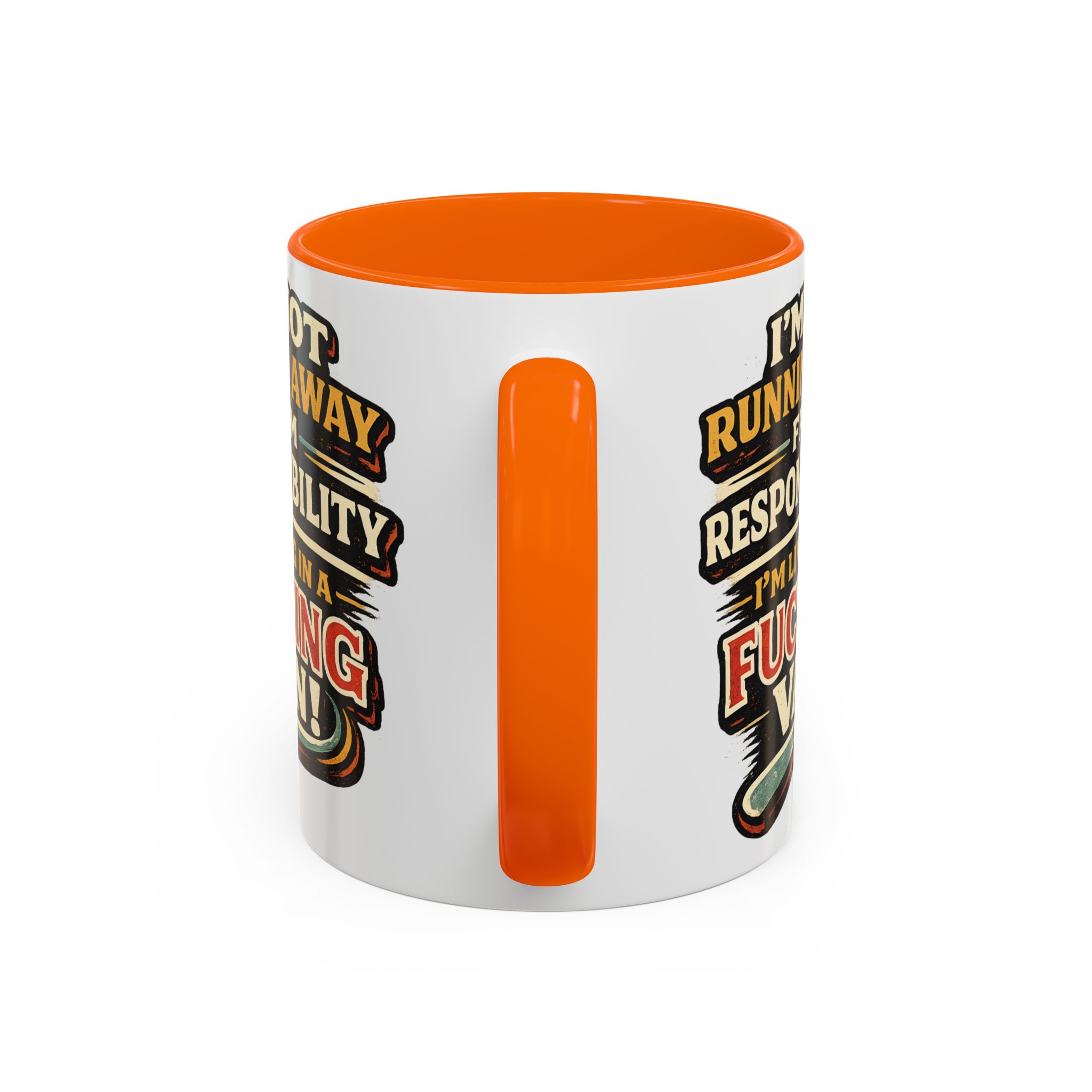 9757510021213925242_2048.jpeg Accent Coffee Mug (11, 15oz) — "I`m Not running Away" Design F**K-Line