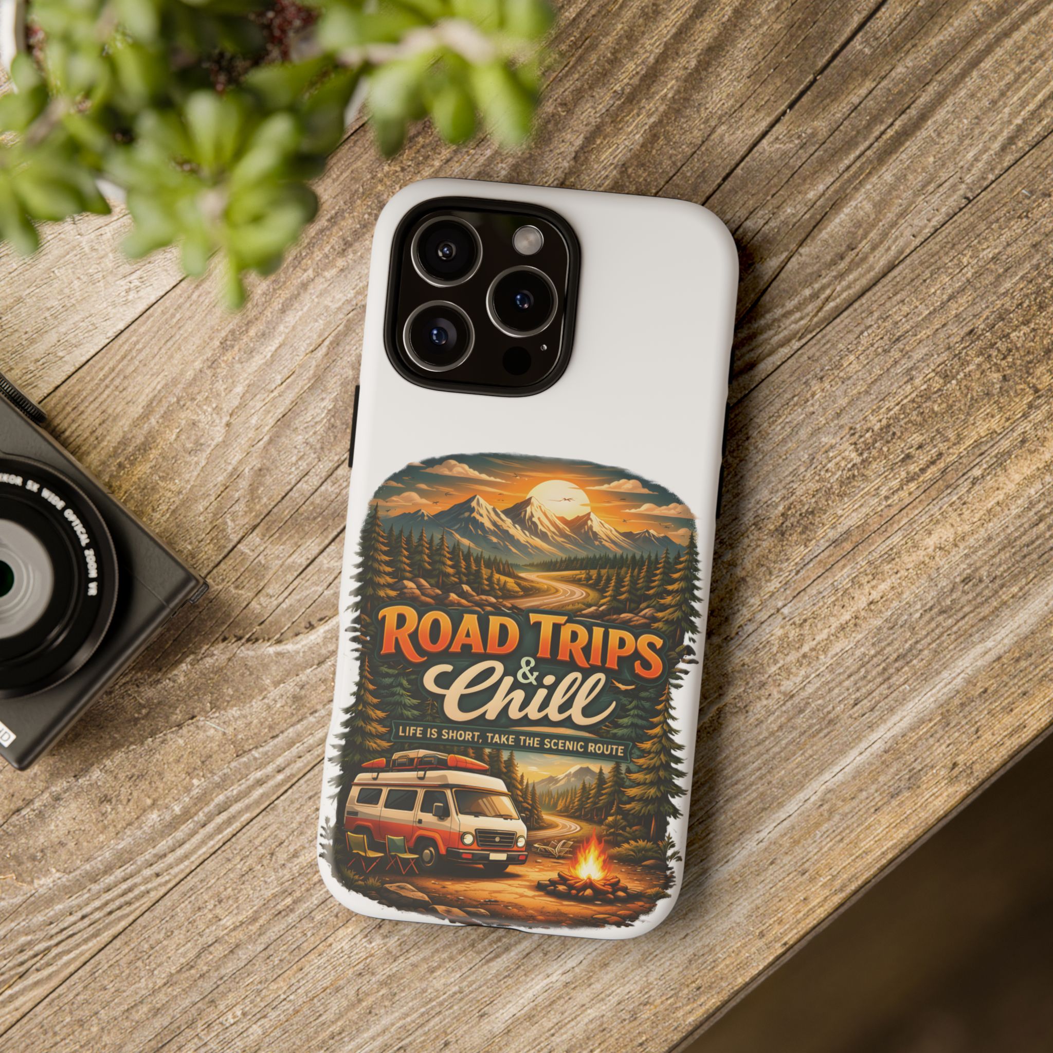 Phone Case — "Road Trips and Chill" (Design Scenic-Line)