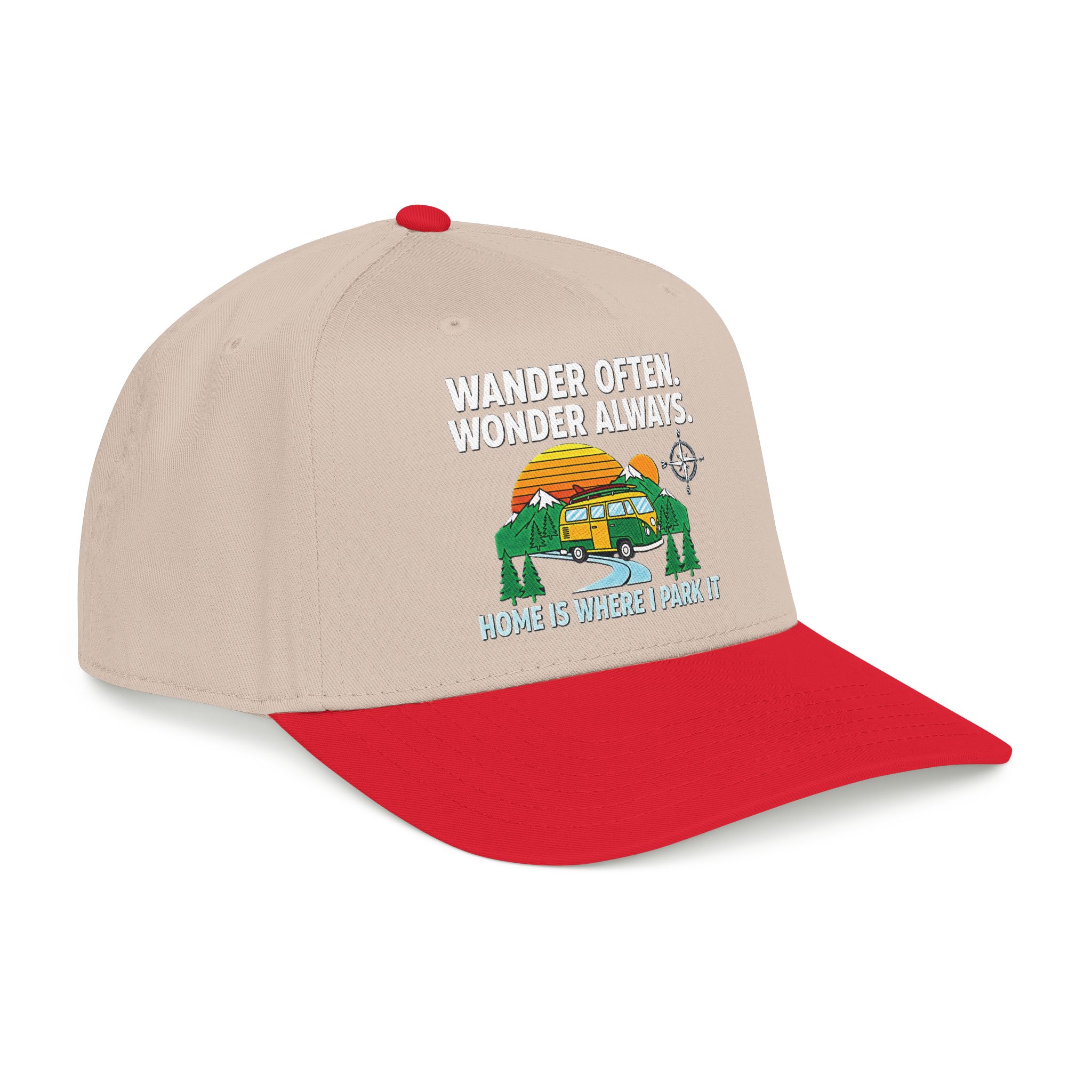 Baseball Cap — "Fueled by Exploration" Adventure Is My Compass Camper Hat