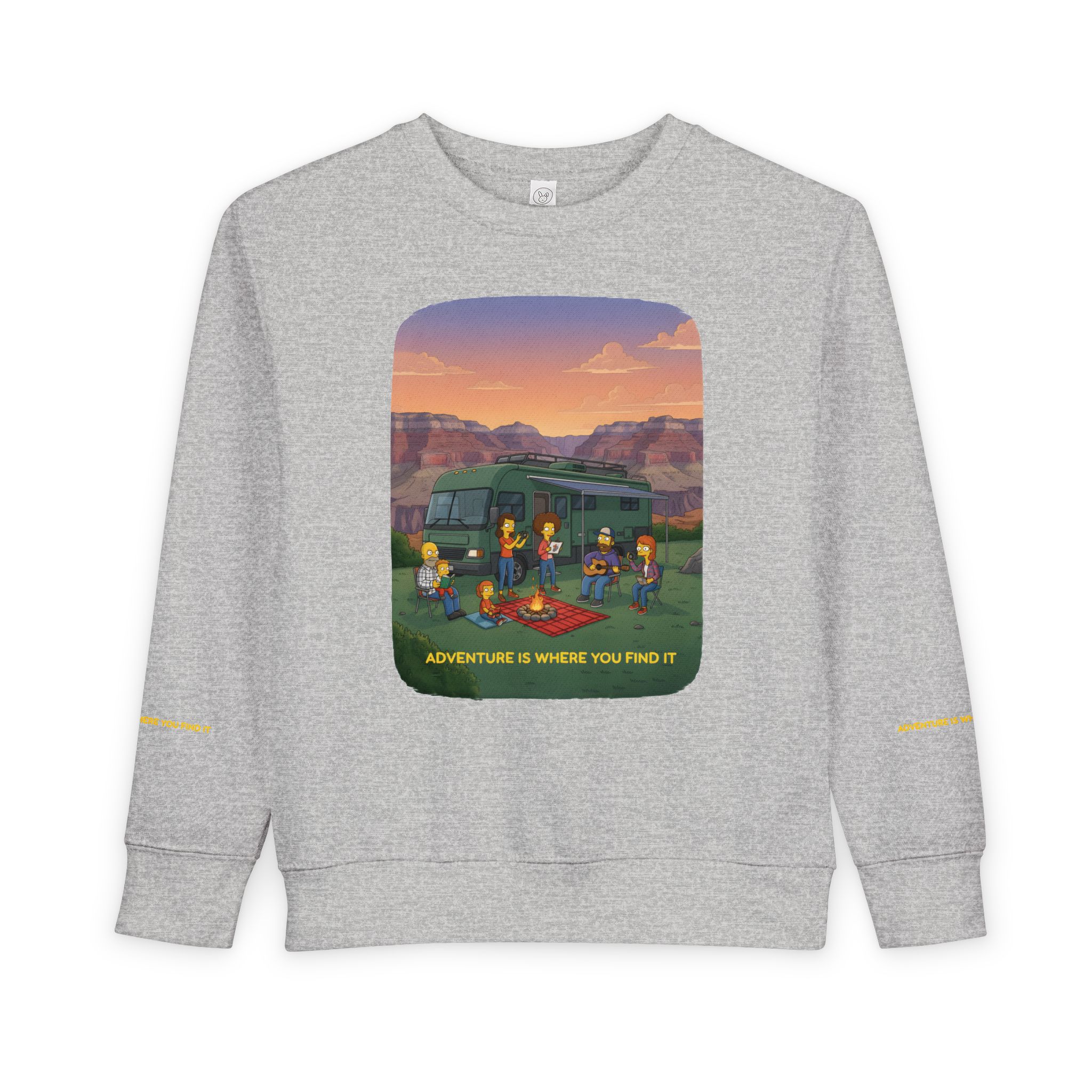Toddler Sweatshirt - "Adventure Is Where You Find It" (Design Sitcom-Line)