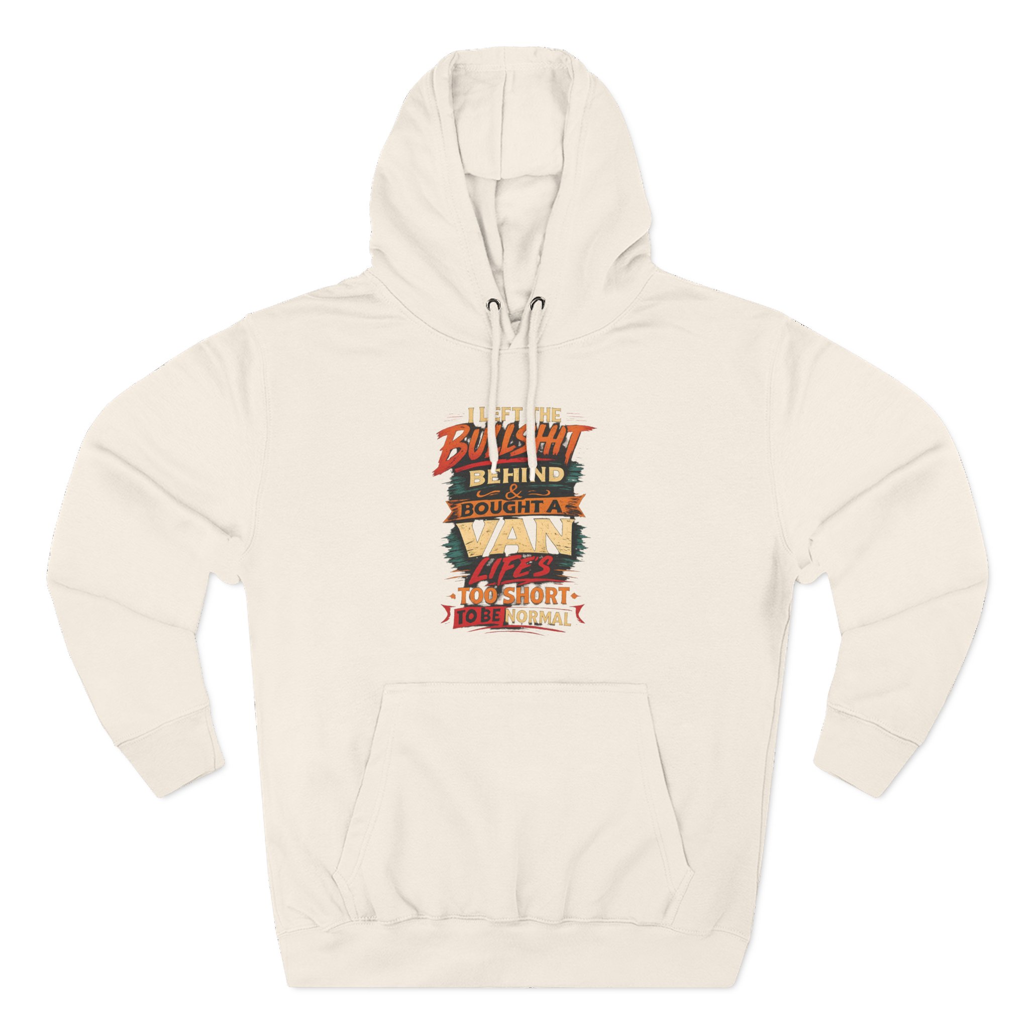 Three-Panel Fleece Hoodie - "I Left The Bullshit" Design F**K-Line