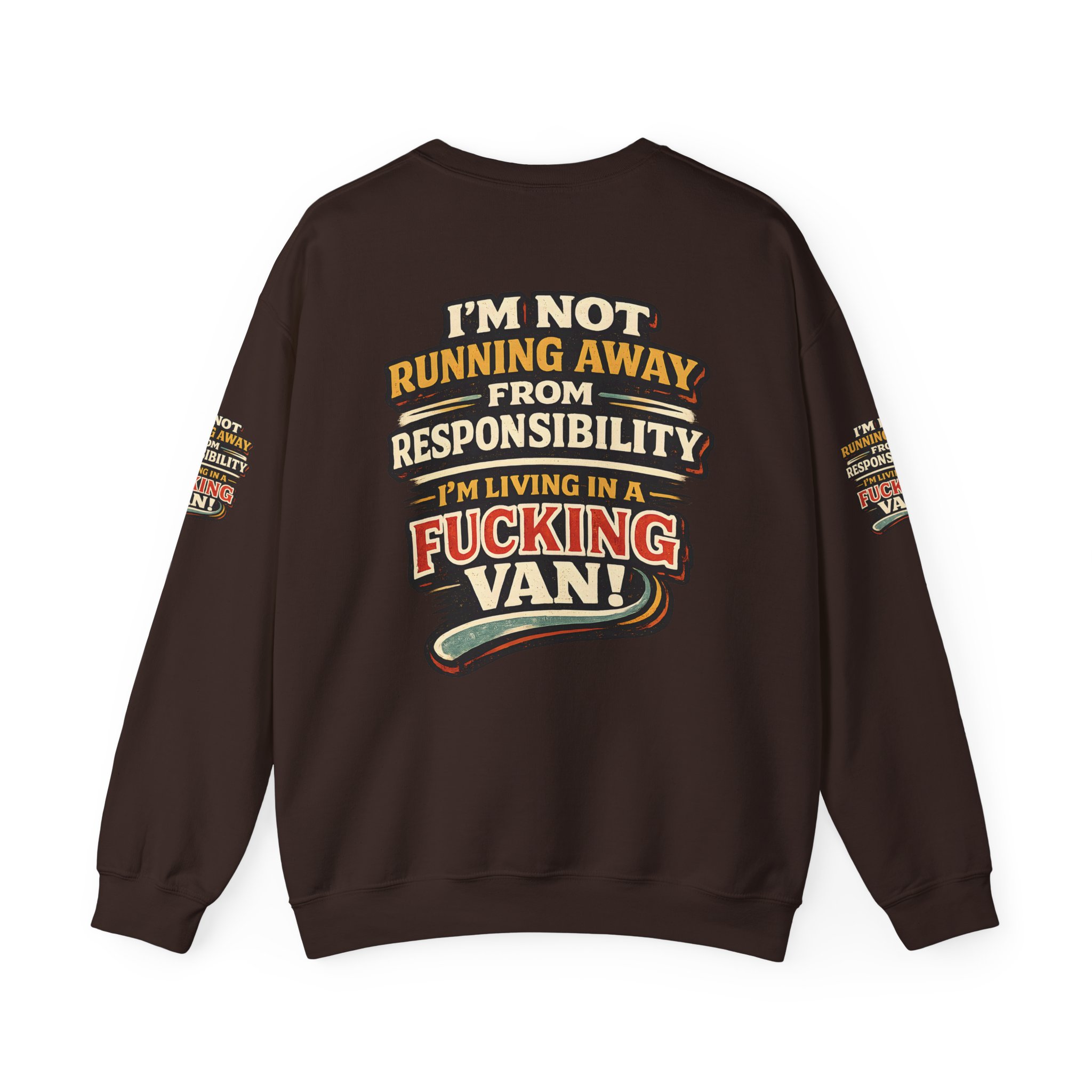 9780683234273559082_2048.jpeg Unisex Heavy Blend™ Crewneck Sweatshirt — "I`m Not running Away" Design F**K-Line