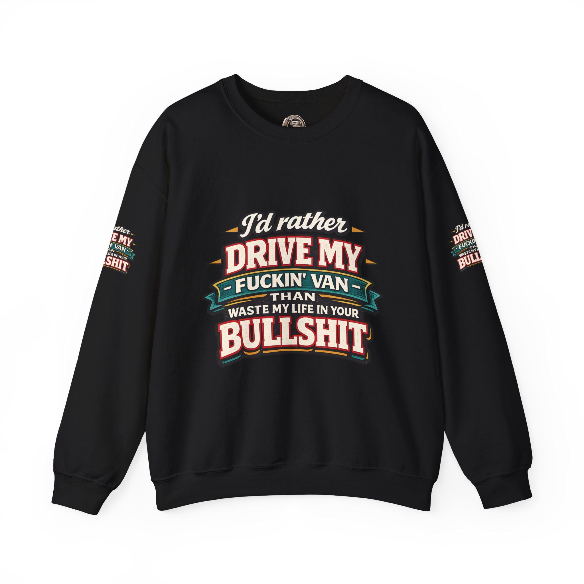 98042364850696784_2048.jpeg Unisex Heavy Blend™ Crewneck Sweatshirt — "I´d Rather Drive My Fucking Van" Design F**K-Line