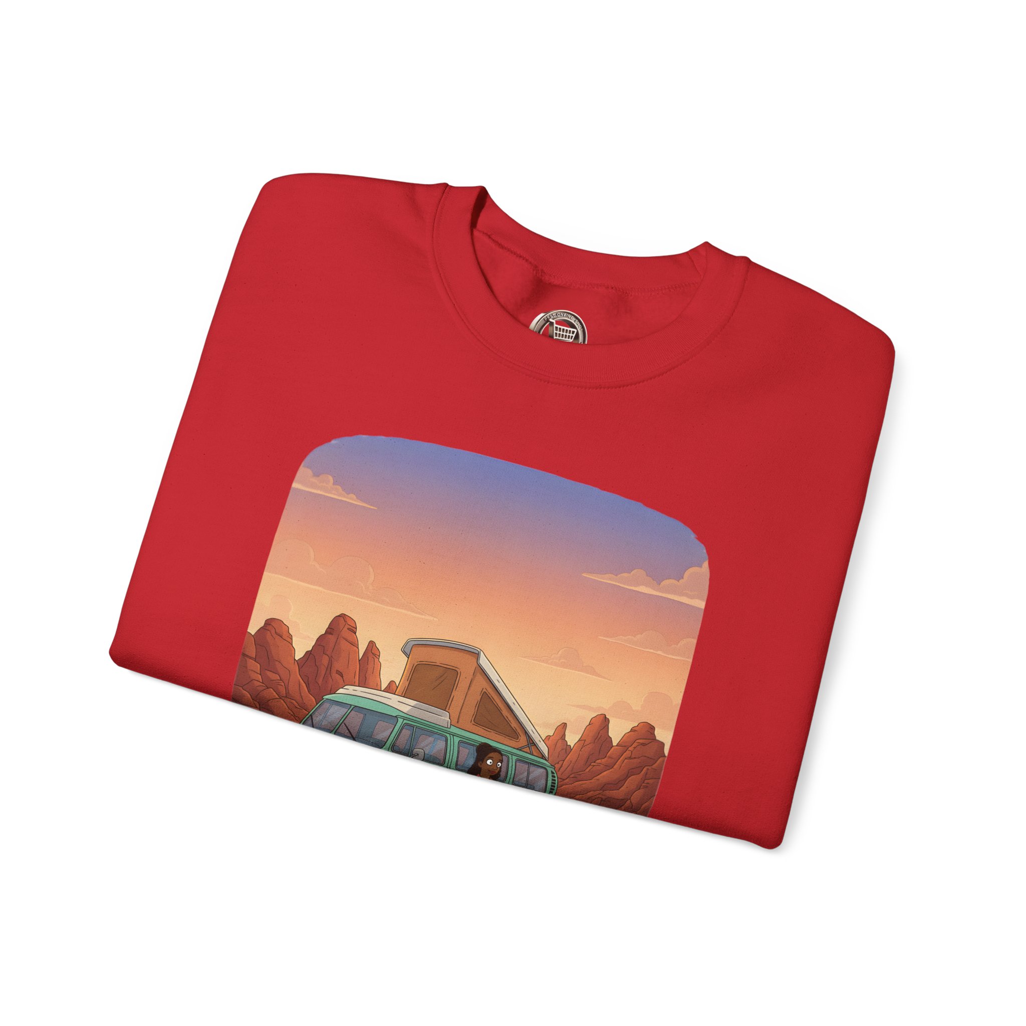9816575876226084709_2048.jpeg Unisex Heavy Blend™ Crewneck Sweatshirt — "Adventure Awaits Beyond The Road" Design Sitcom-Line