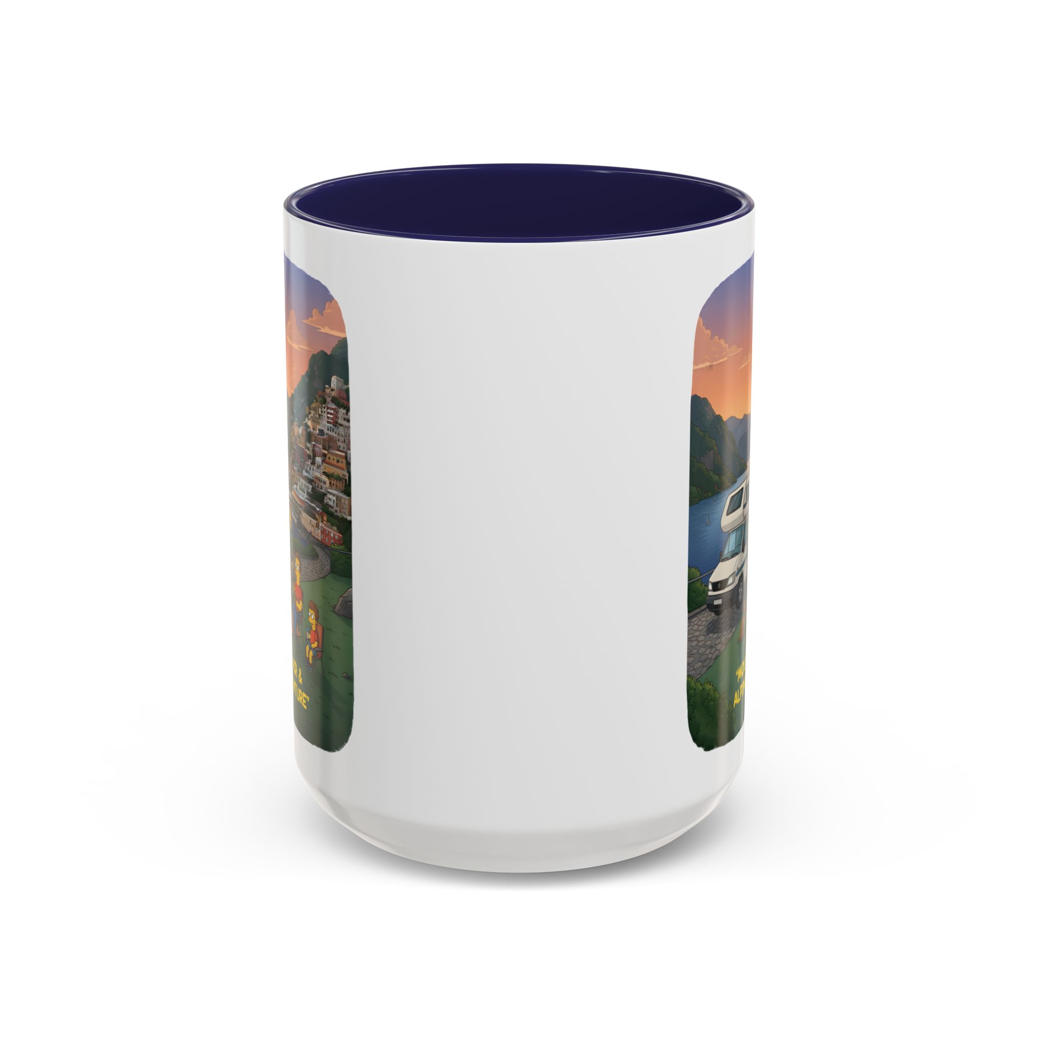 Accent Coffee Mug (11, 15oz) — "Mountain Air-Alpine Adventure" Design Sitcom-Line